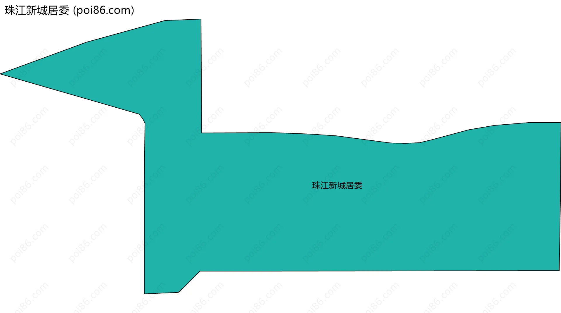 珠江新城居委边界地图