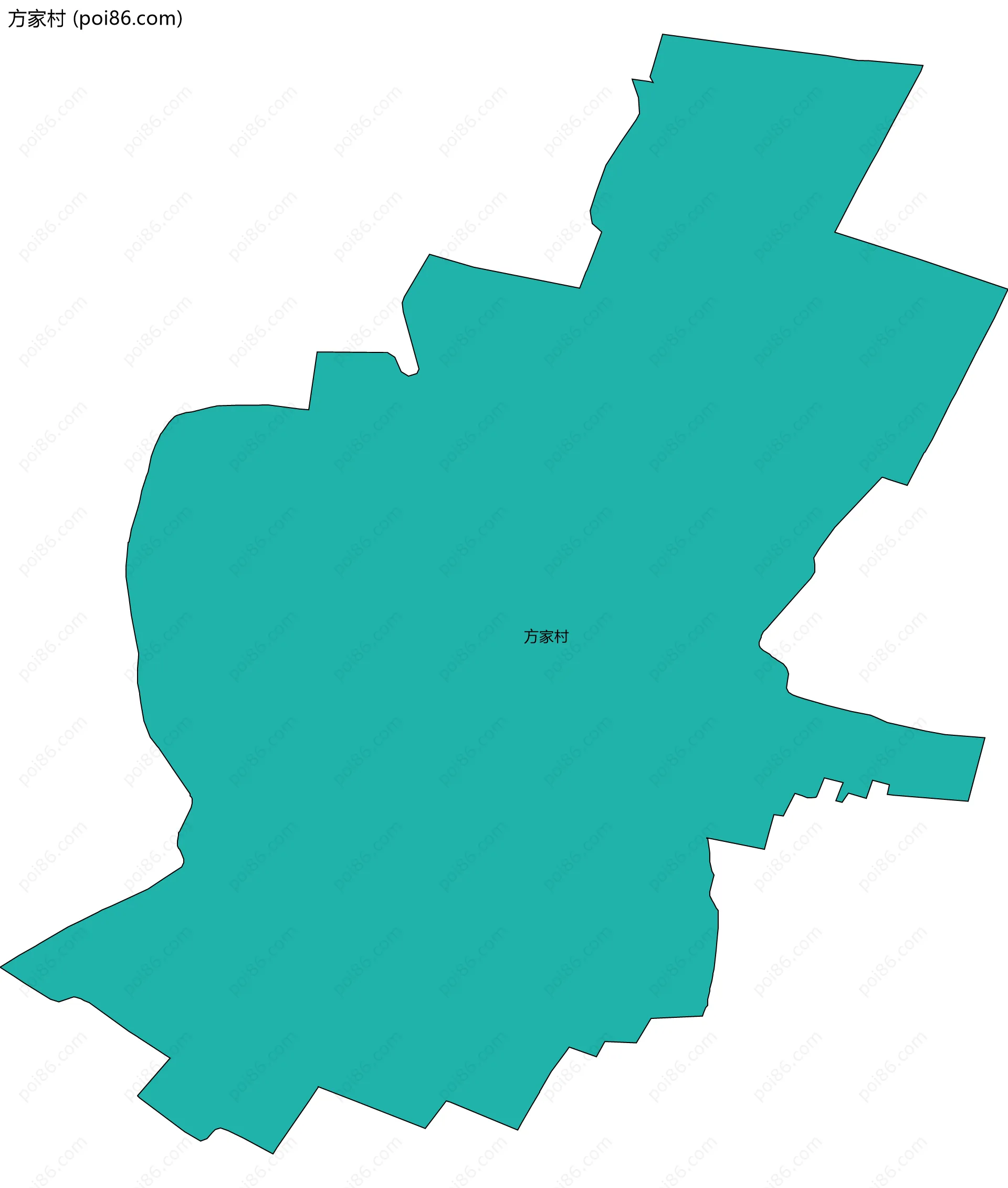 方家村边界地图