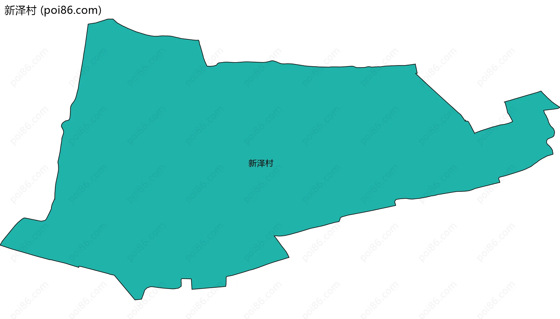 新泽村边界地图