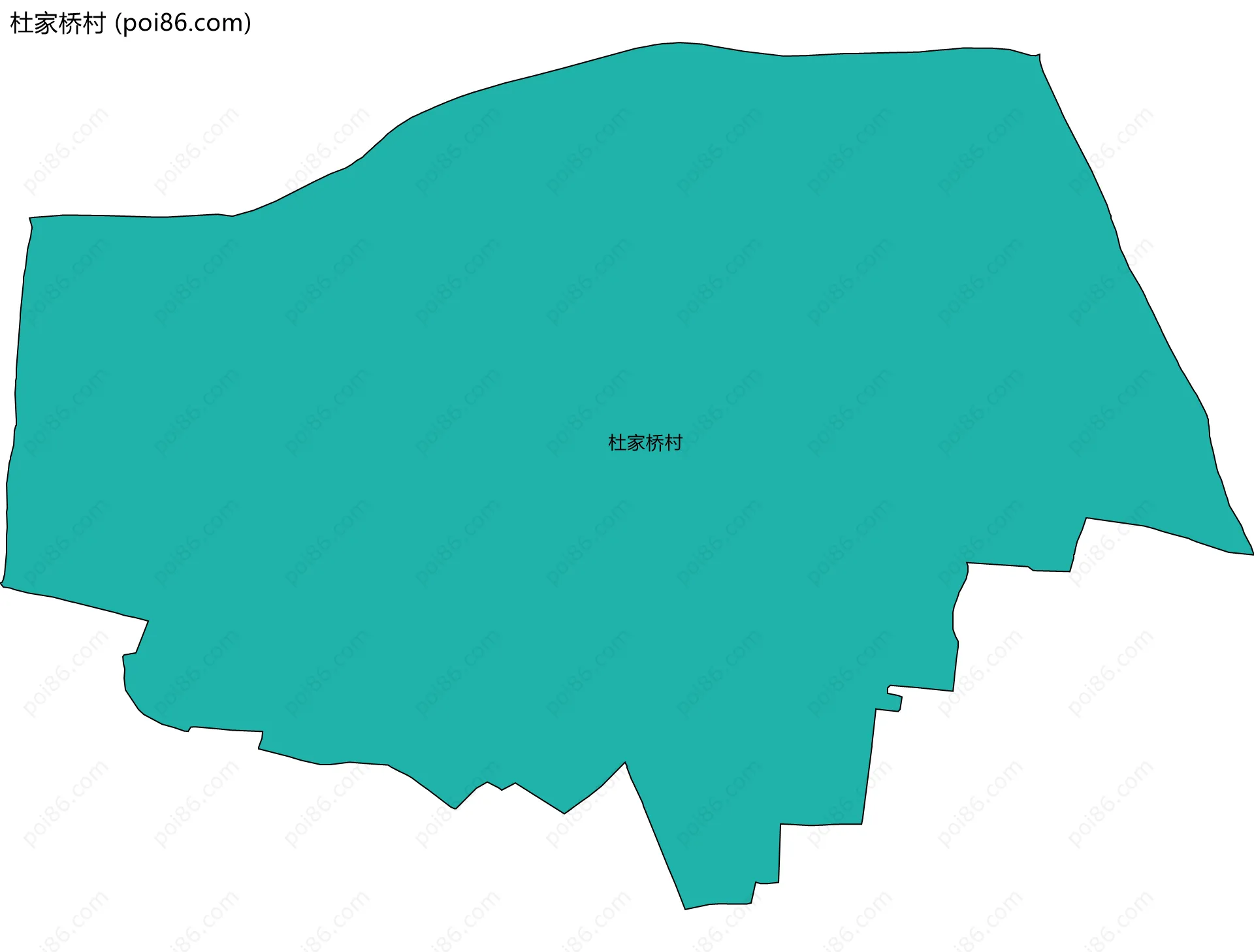 杜家桥村边界地图