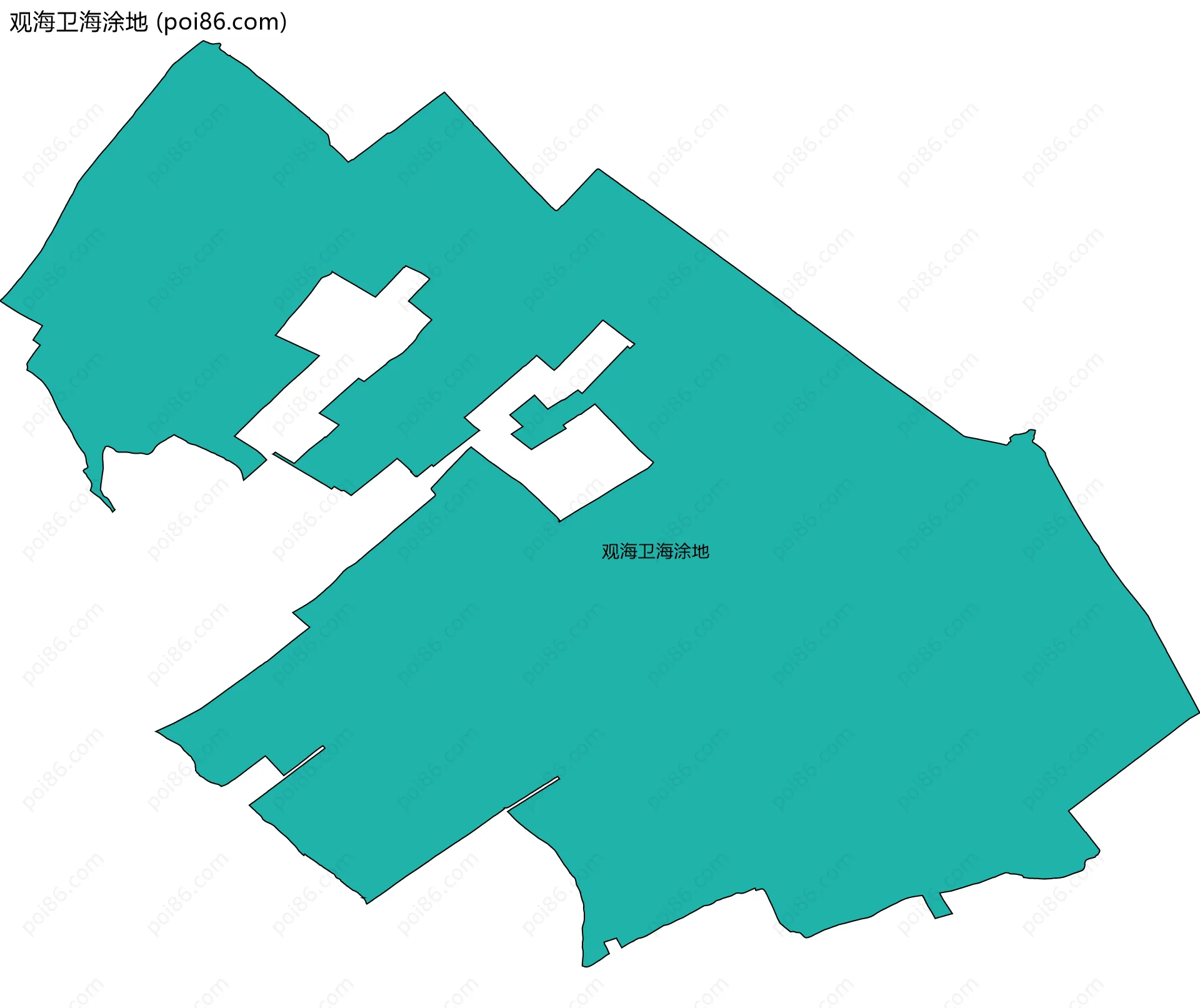 观海卫海涂地边界地图