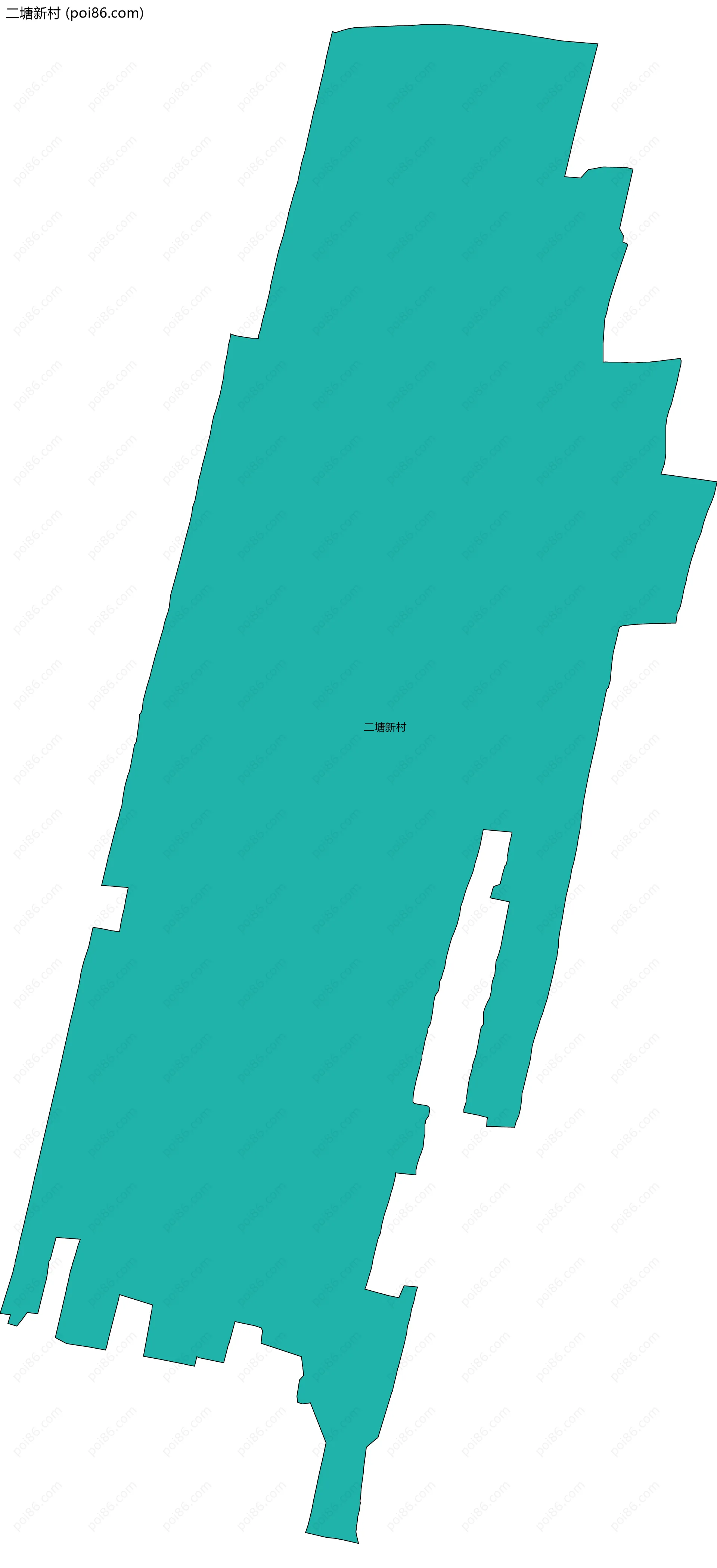 二塘新村边界地图