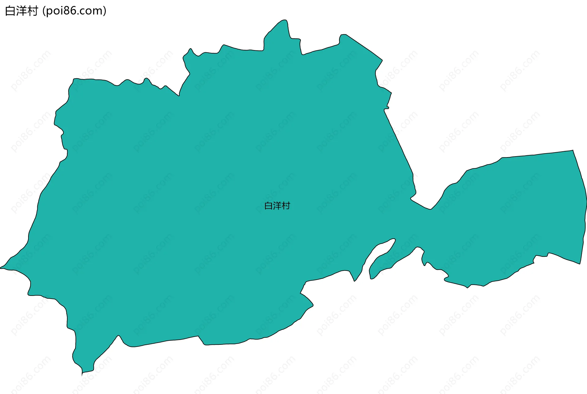 白洋村边界地图