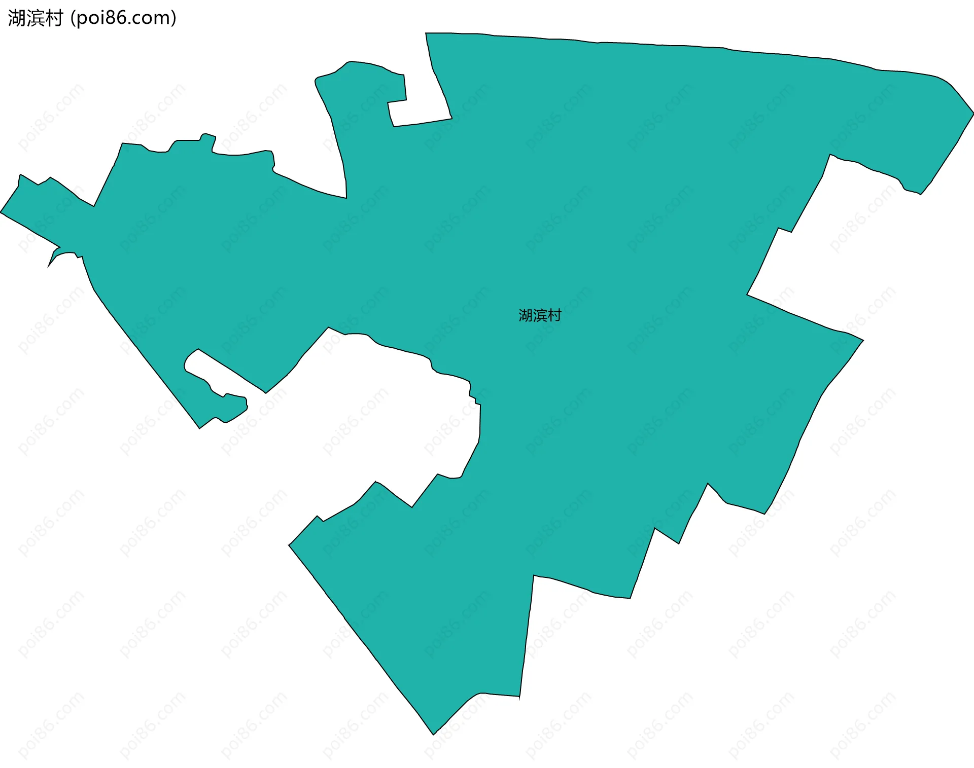 湖滨村边界地图