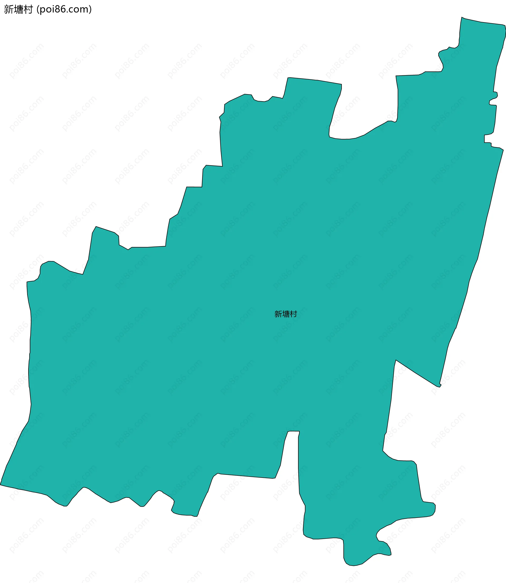 新塘村边界地图