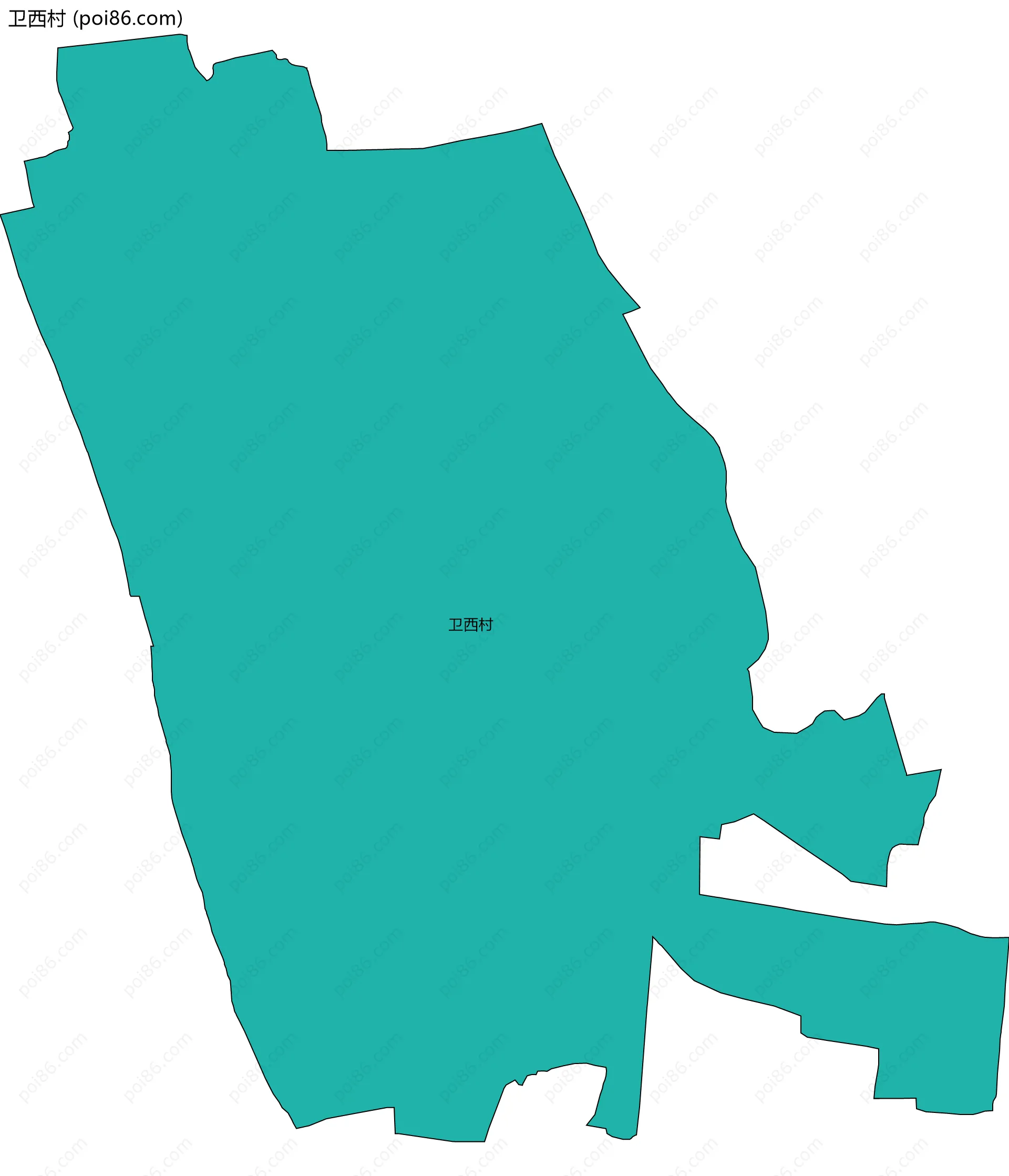 卫西村边界地图