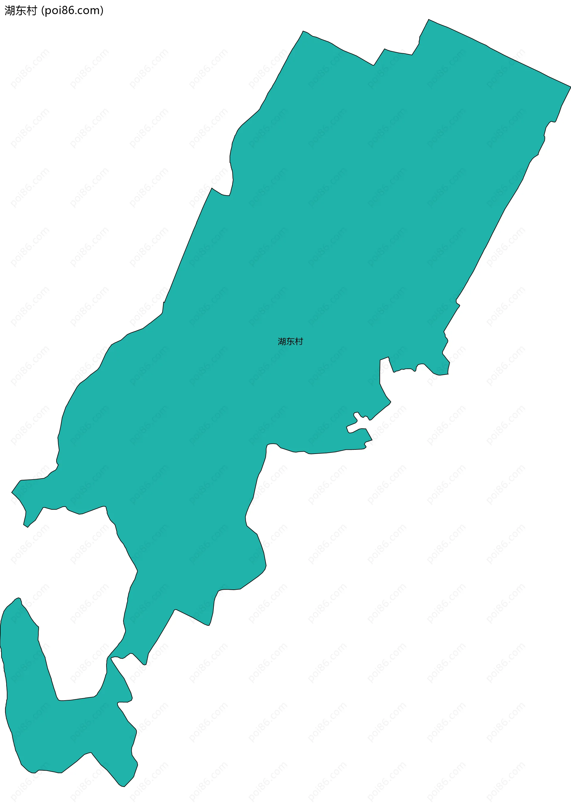 湖东村边界地图