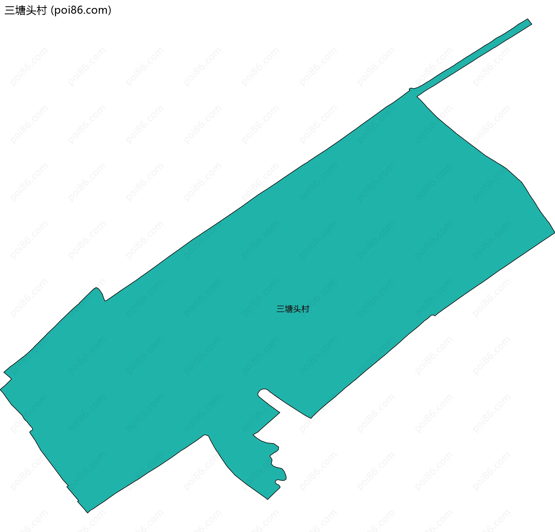 三塘头村边界地图