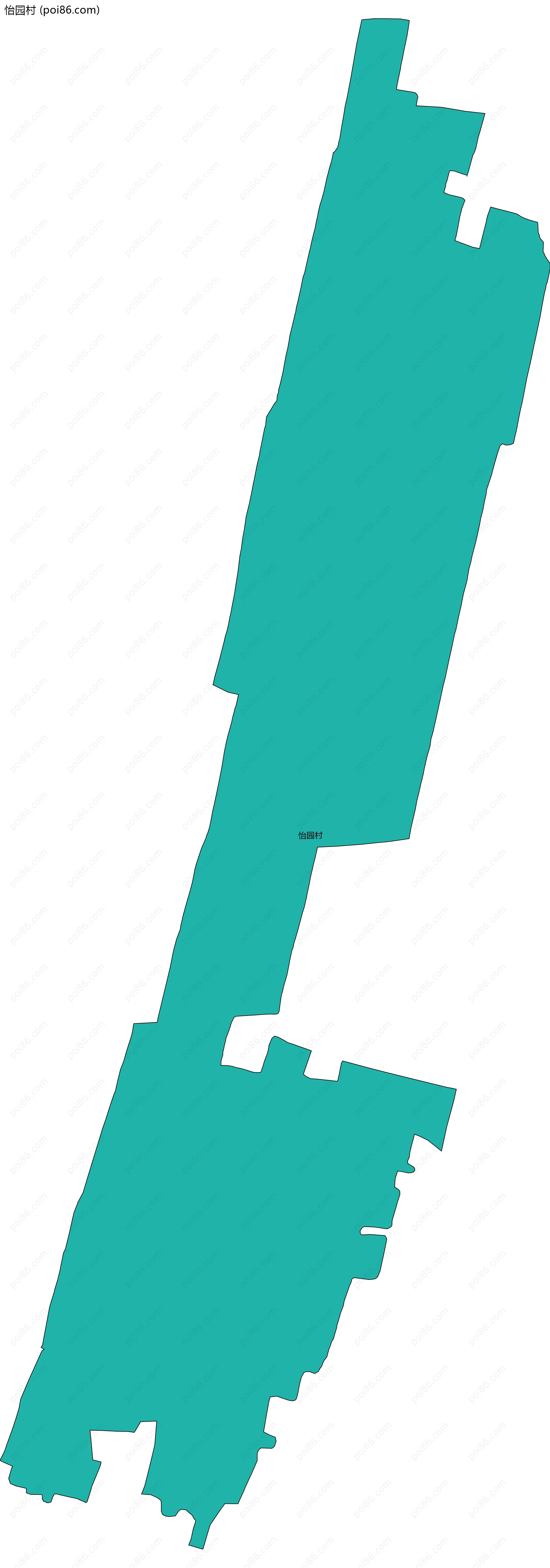 怡园村边界地图