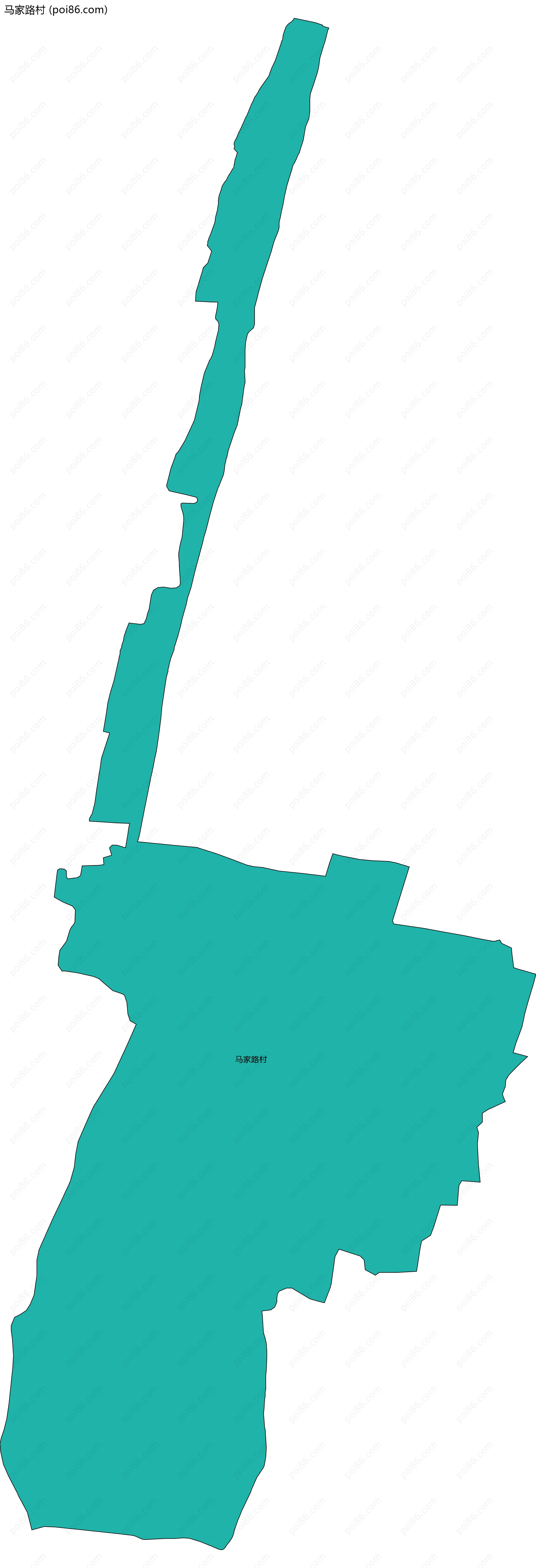 马家路村边界地图
