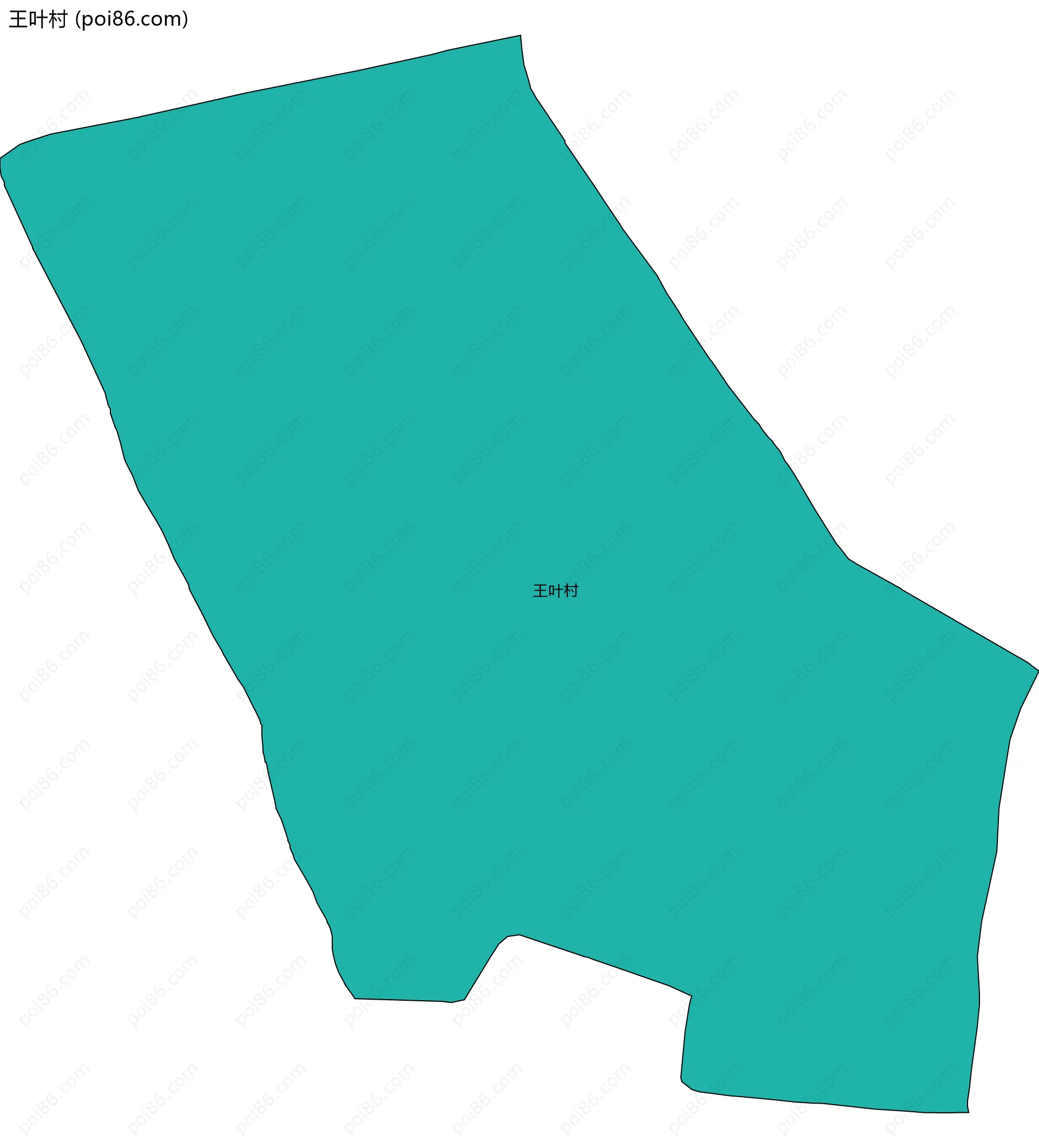 王叶村边界地图