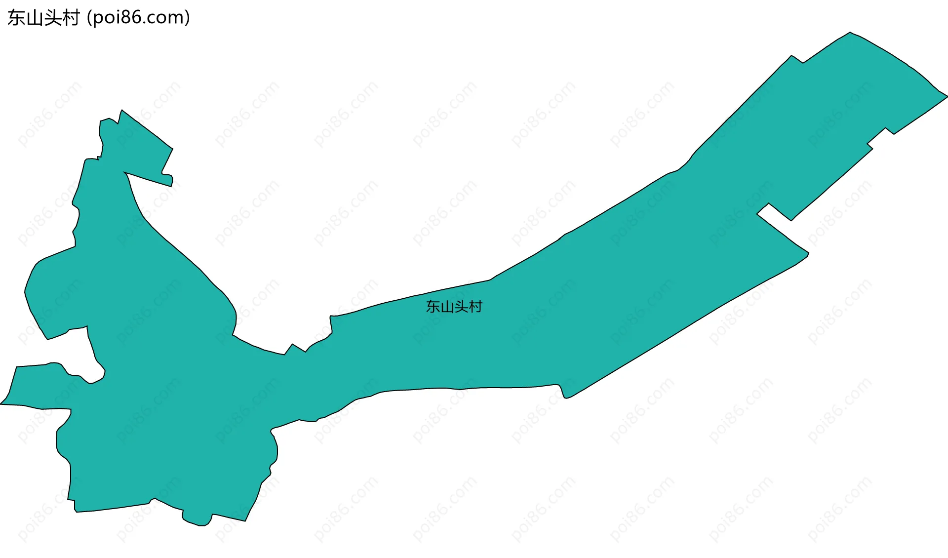 东山头村边界地图