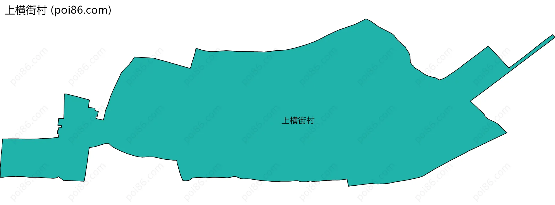 上横街村边界地图