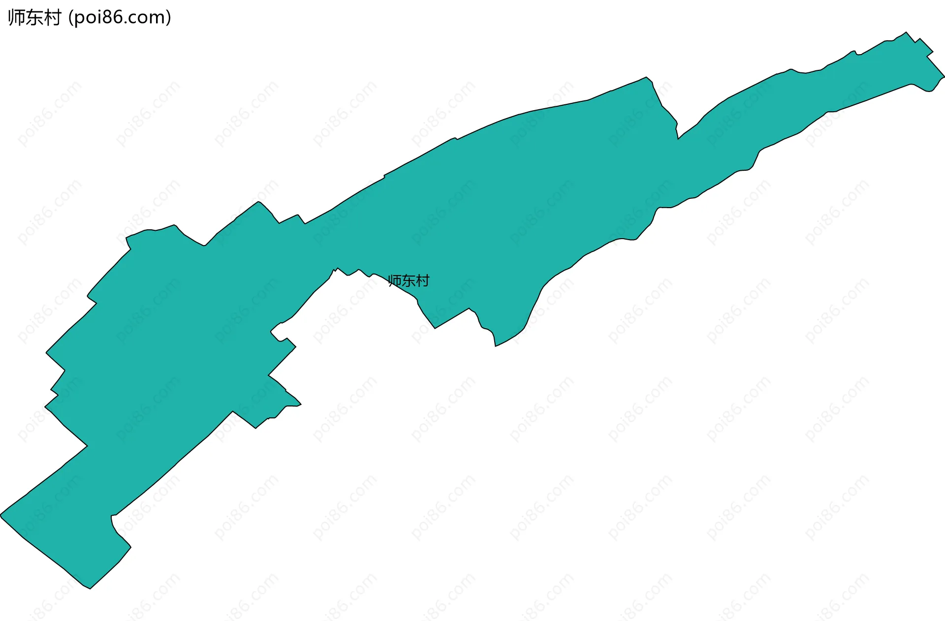 师东村边界地图