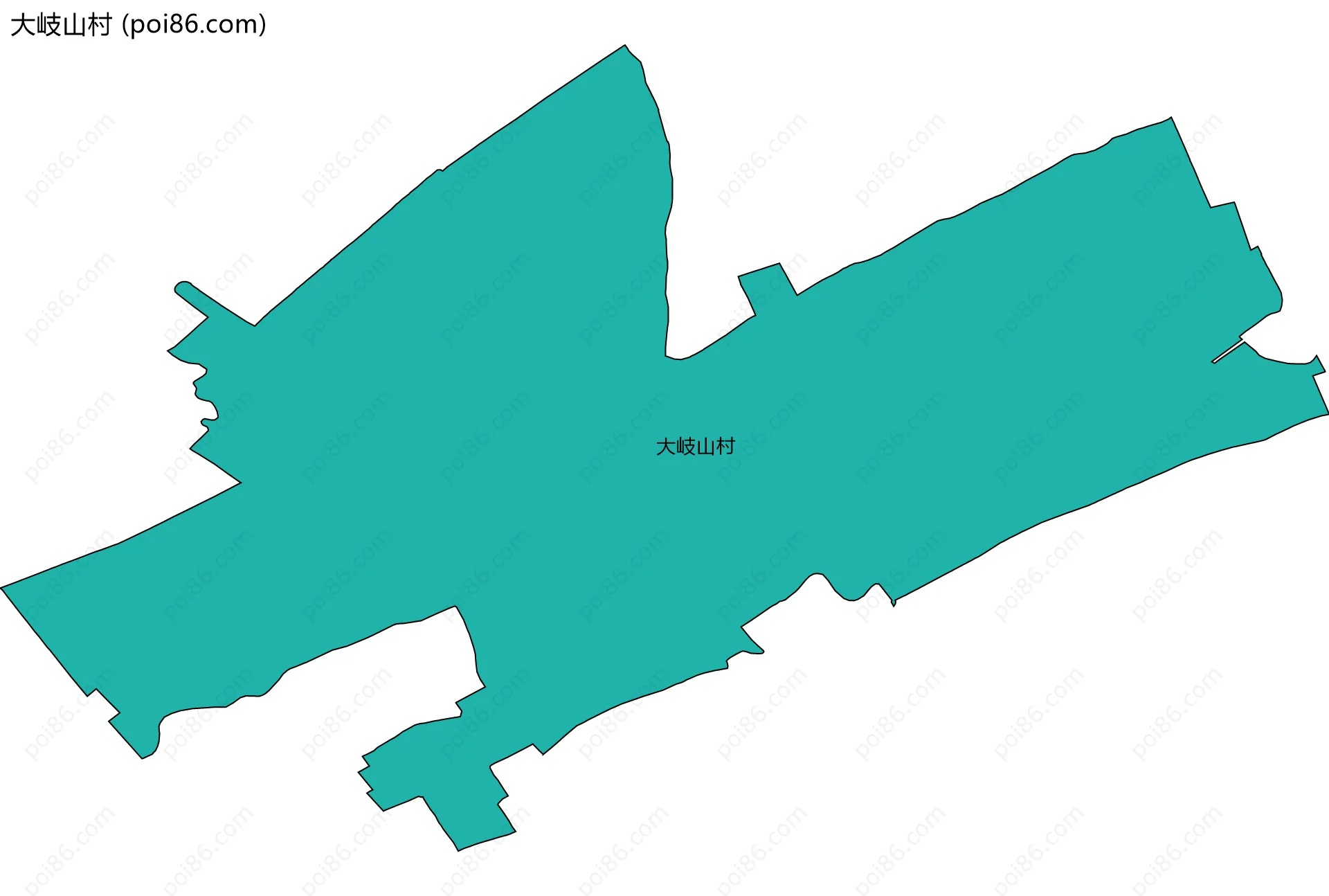 大岐山村边界地图