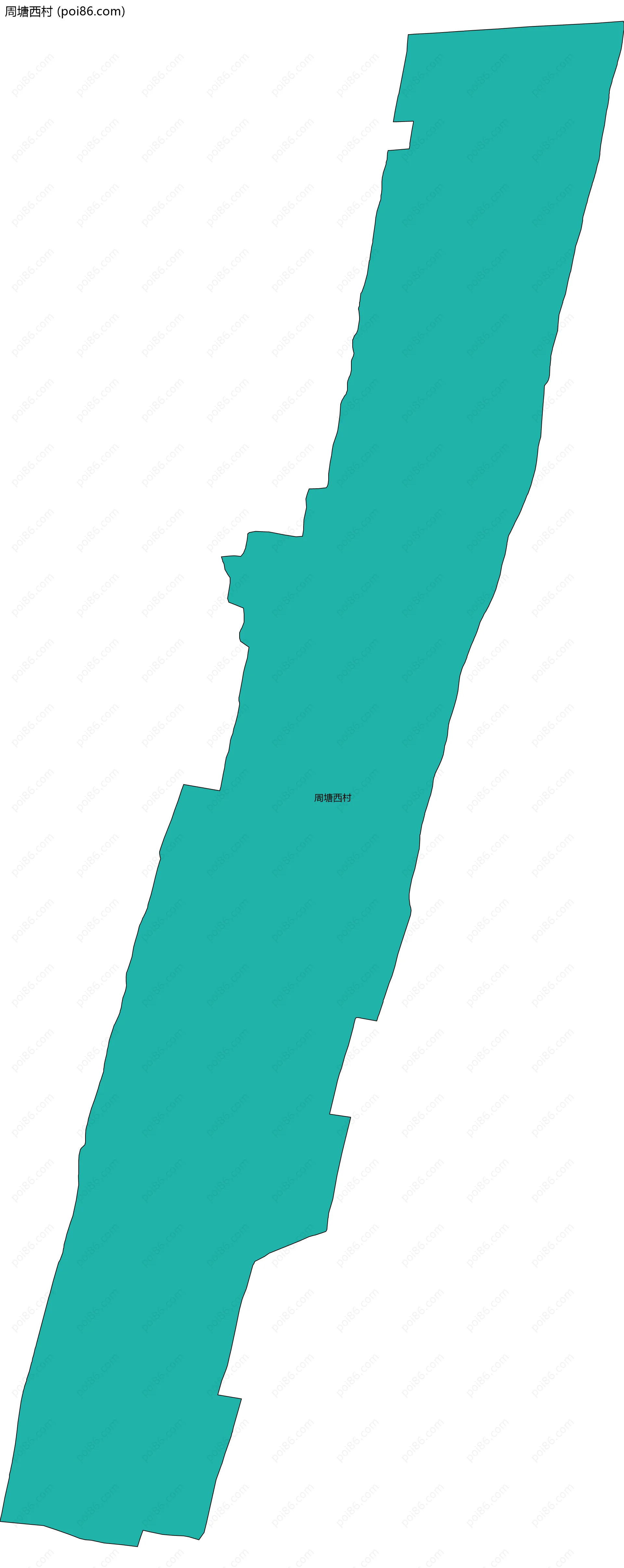 周塘西村边界地图