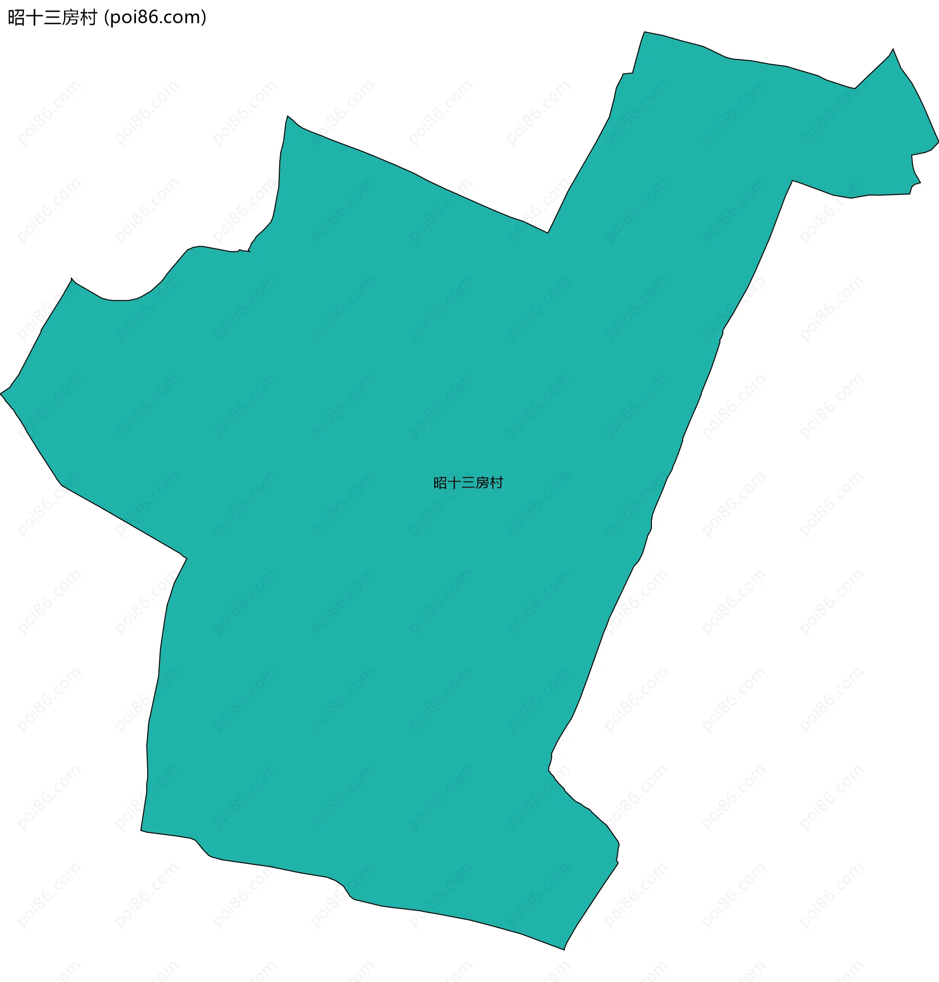 昭十三房村边界地图