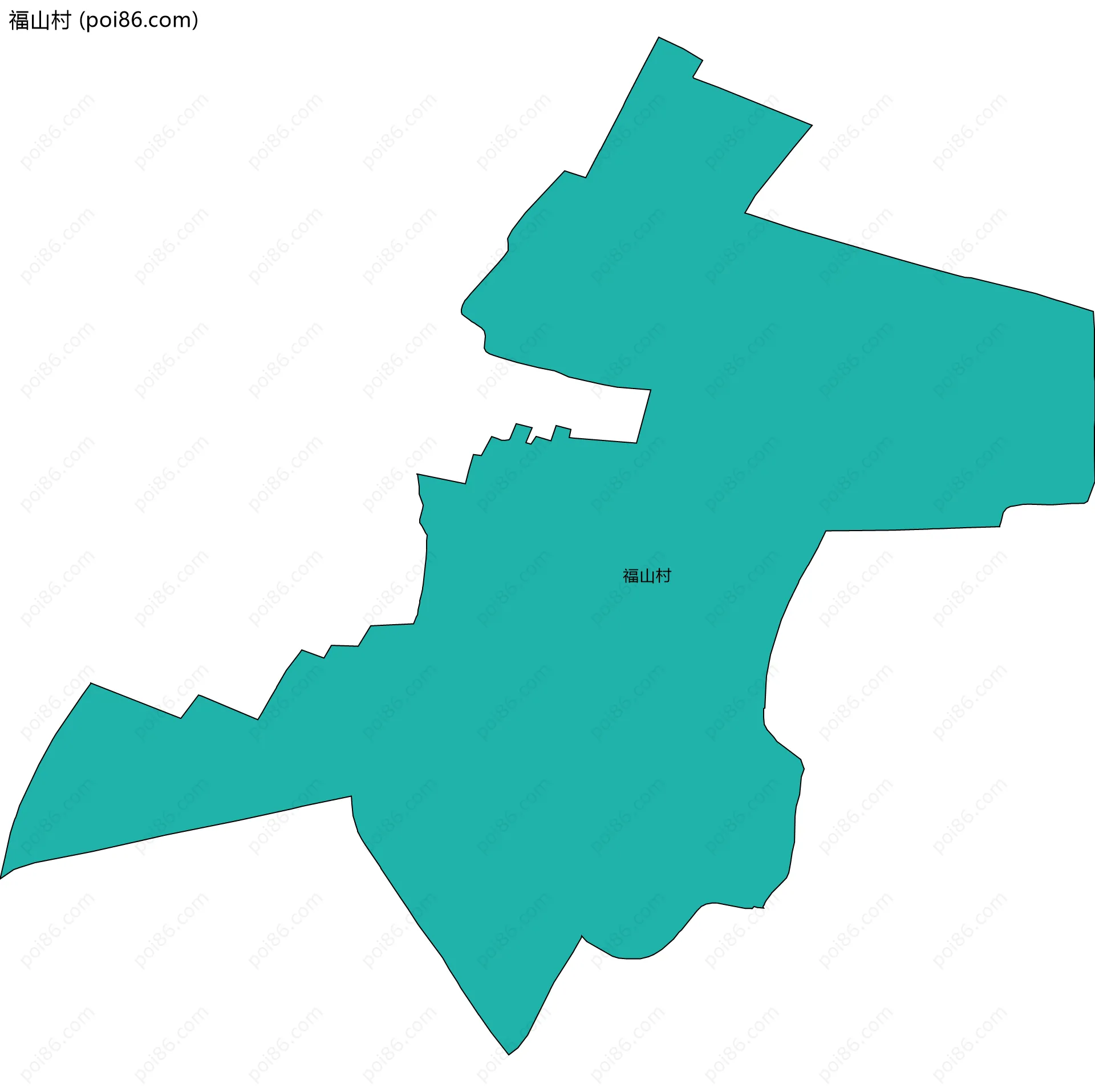 福山村边界地图