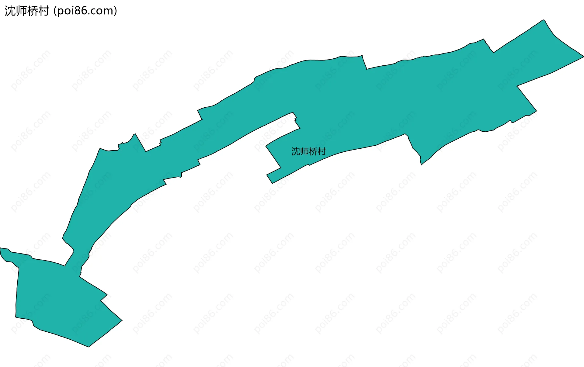 沈师桥村边界地图
