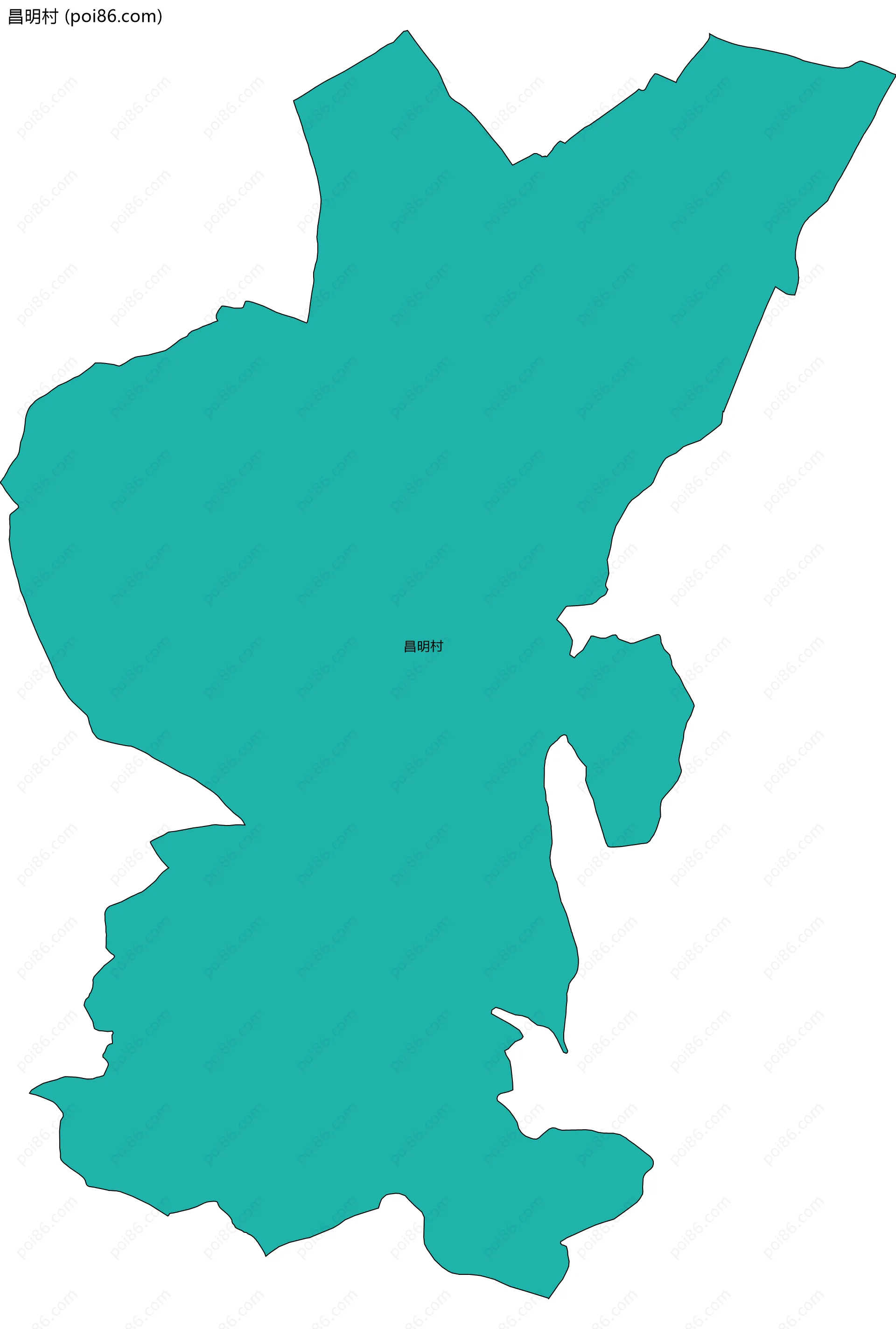 昌明村边界地图