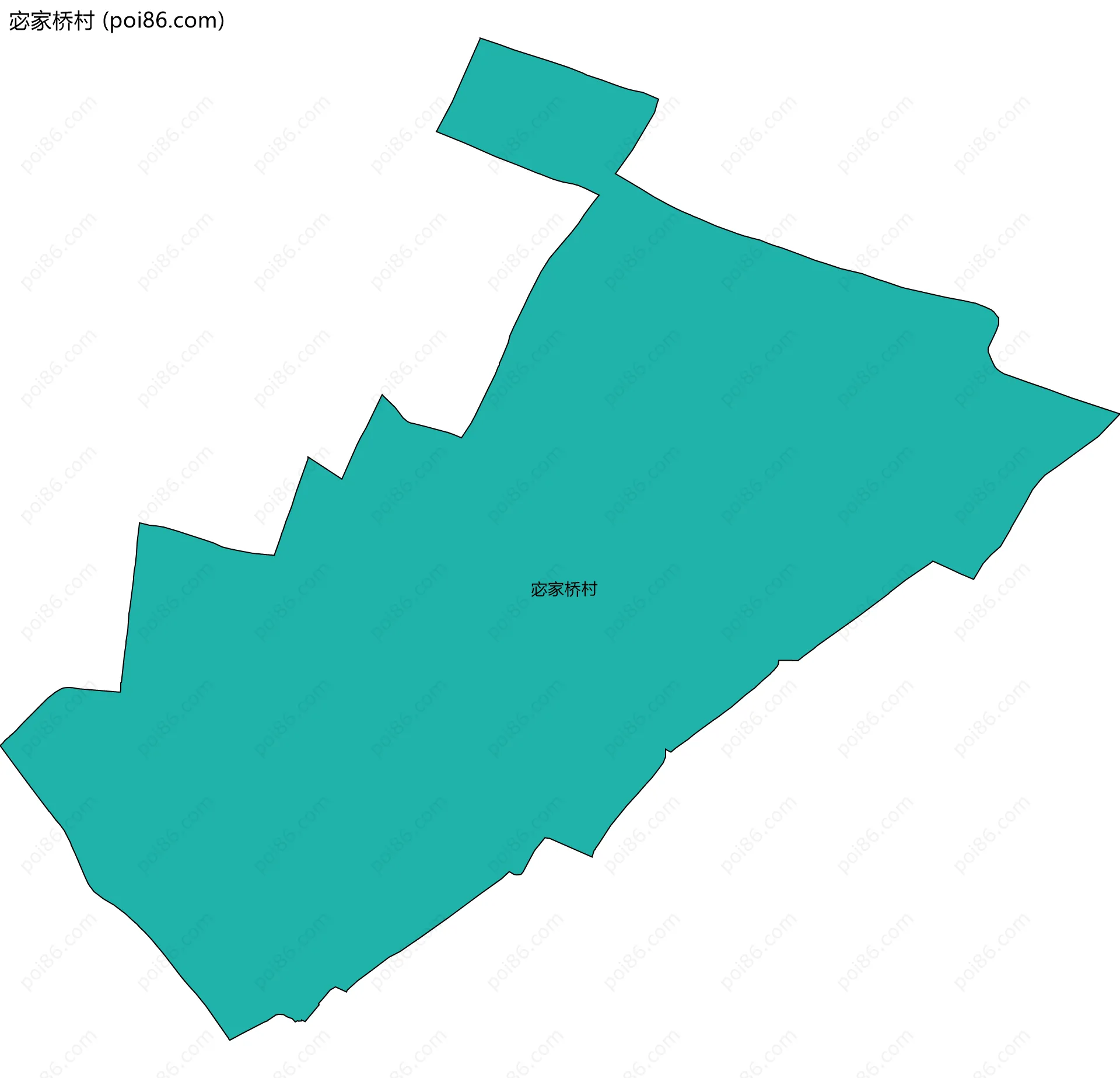 宓家桥村边界地图