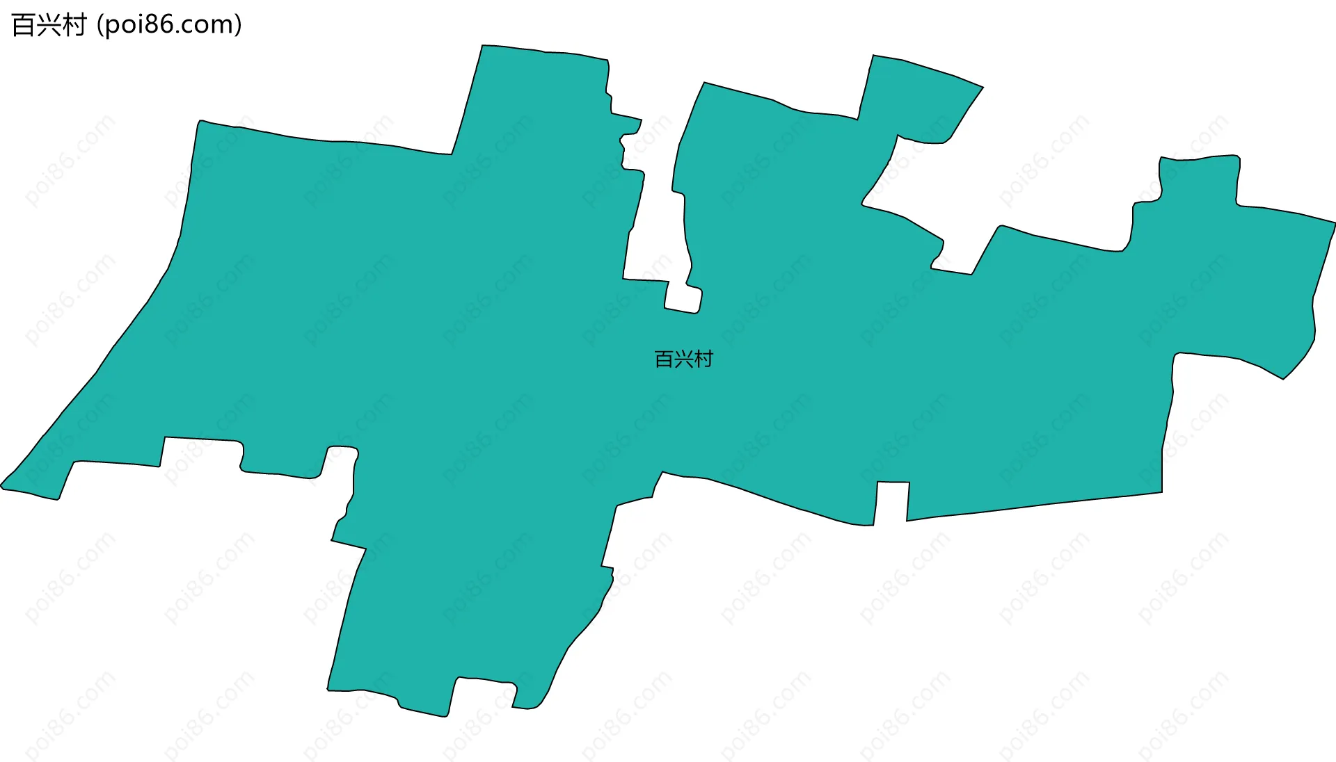 百兴村边界地图