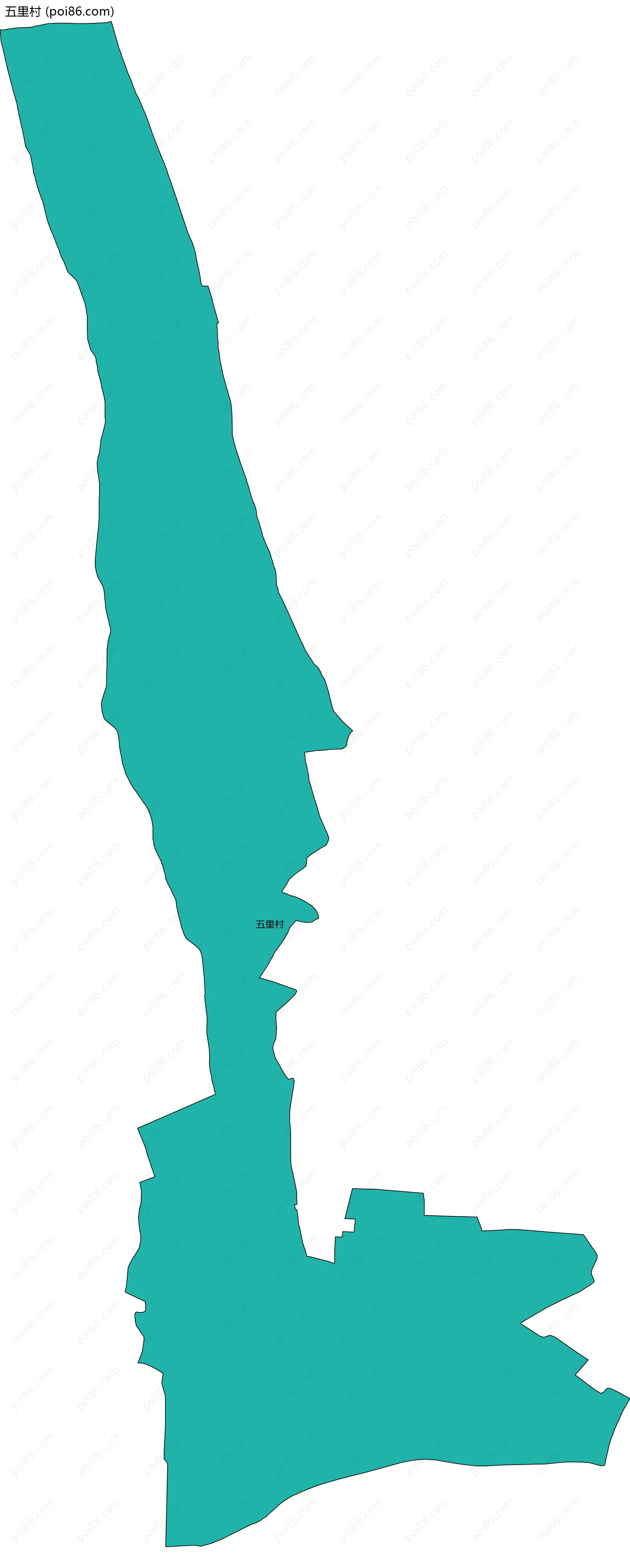 五里村边界地图