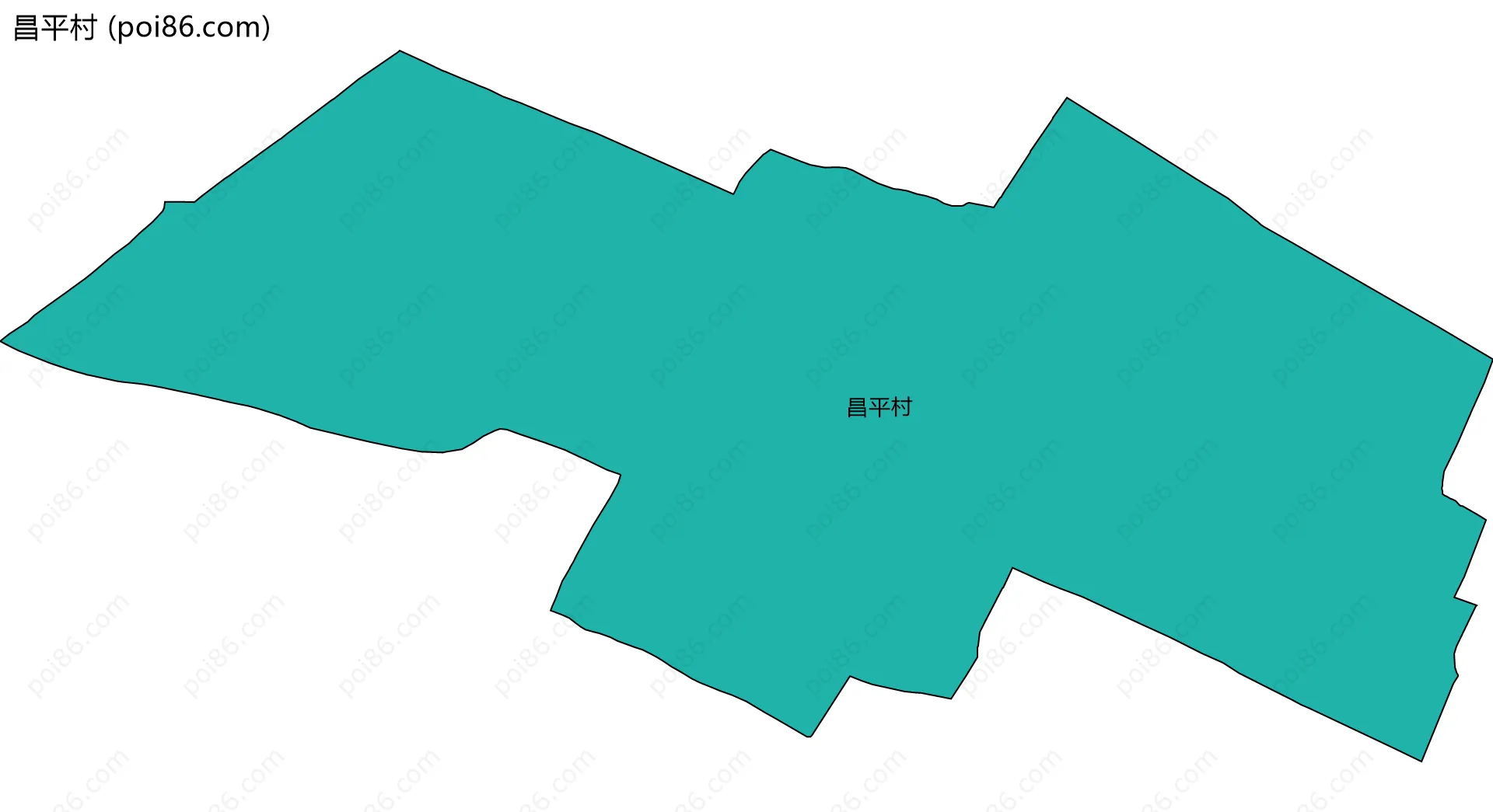 昌平村边界地图