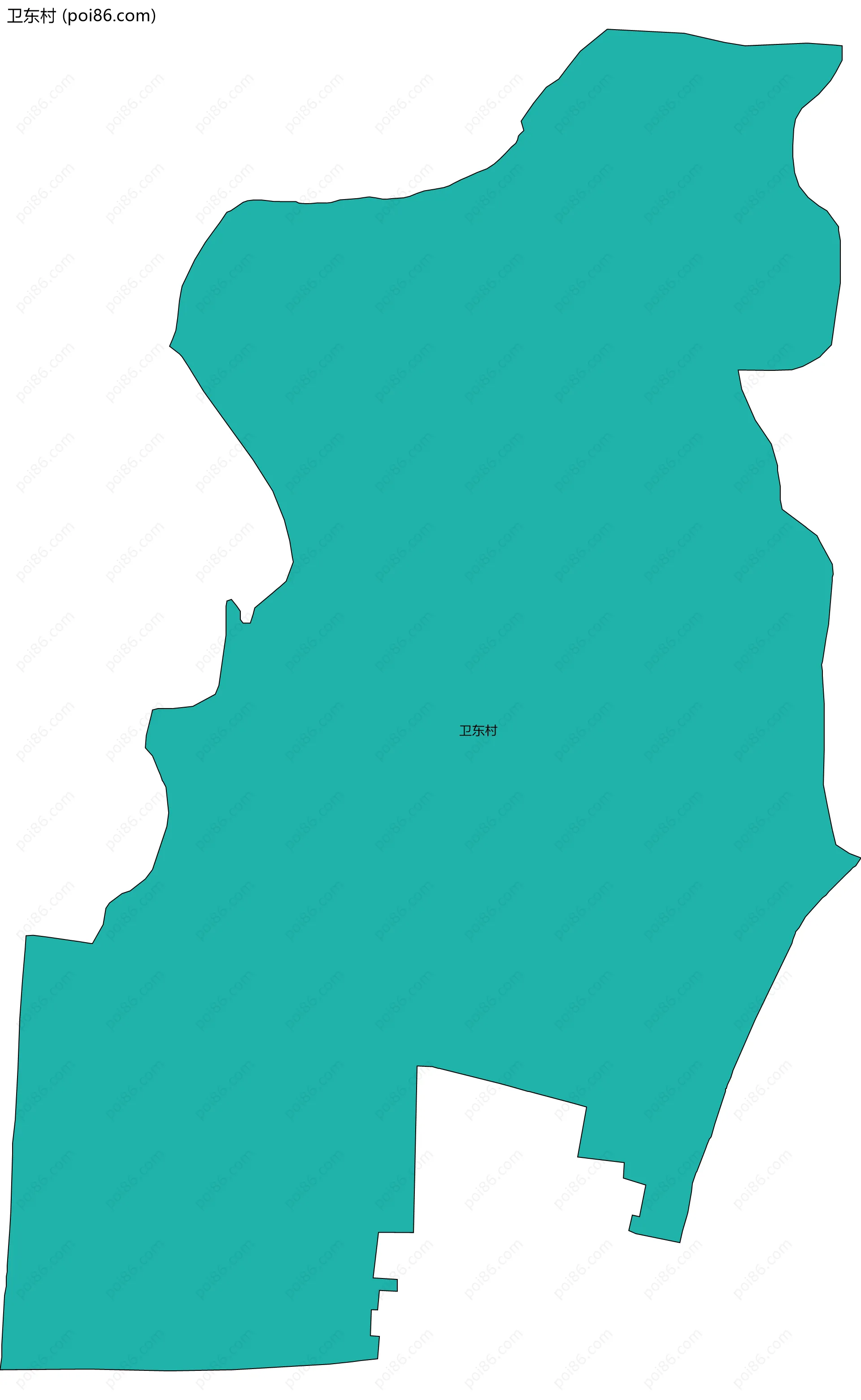 卫东村边界地图