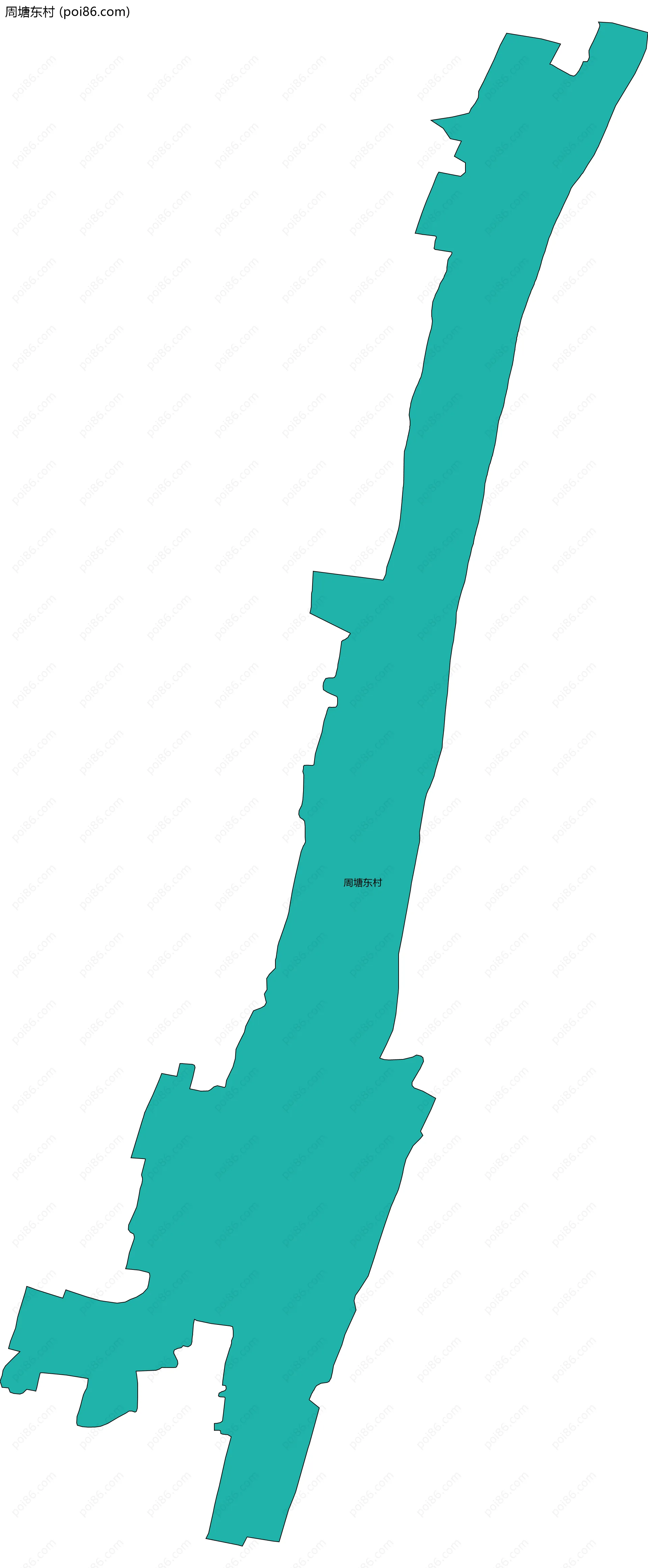 周塘东村边界地图