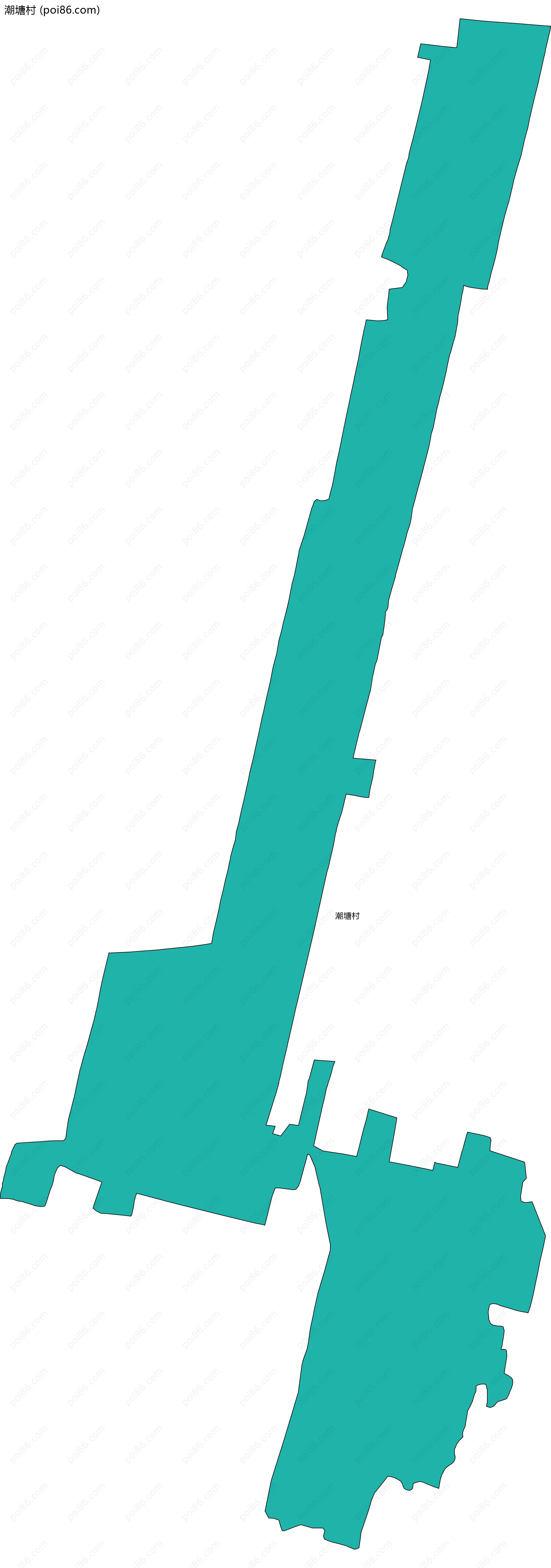 潮塘村边界地图