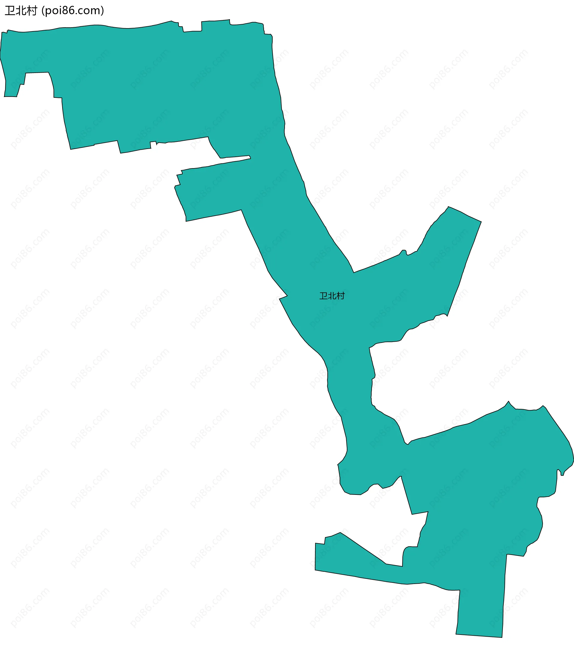 卫北村边界地图