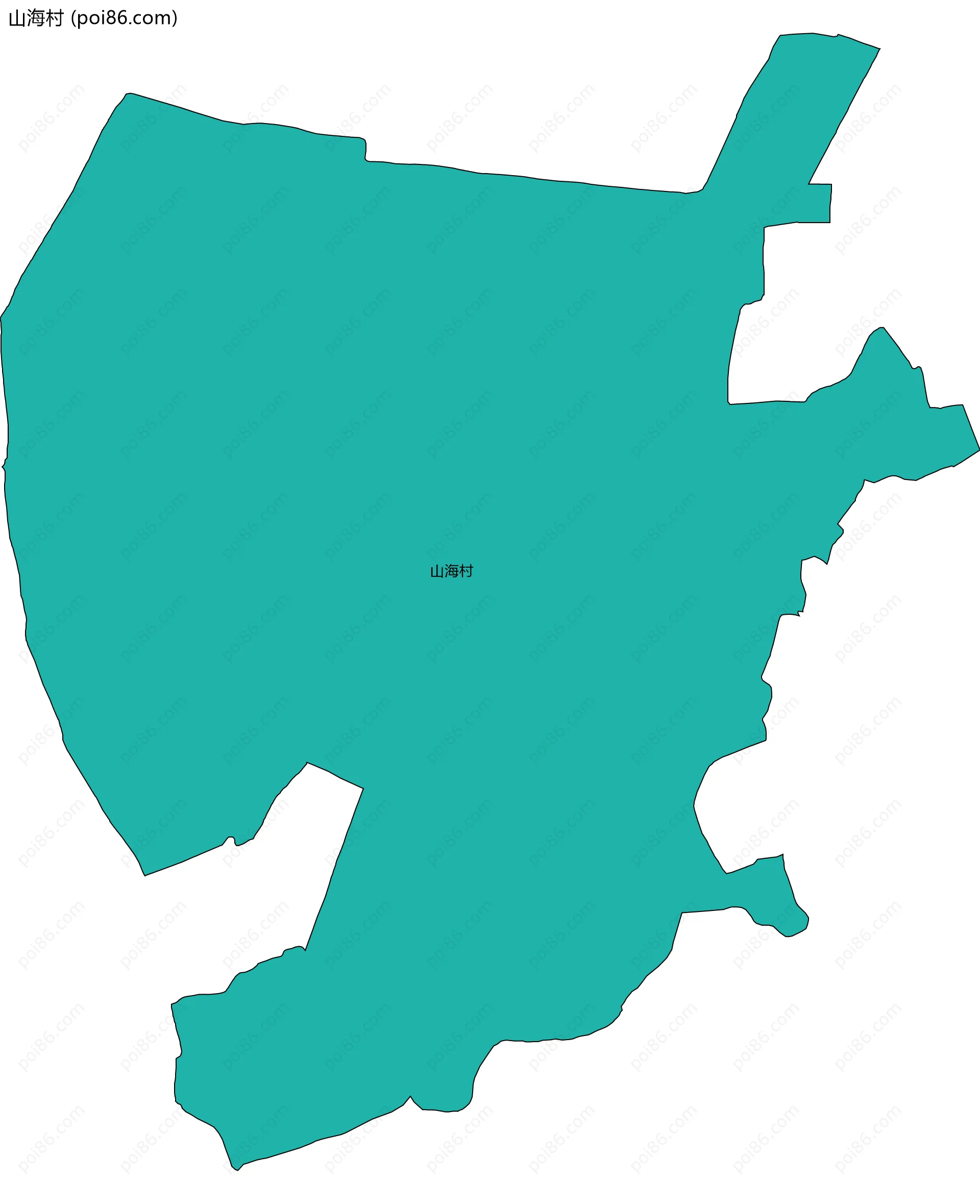山海村边界地图