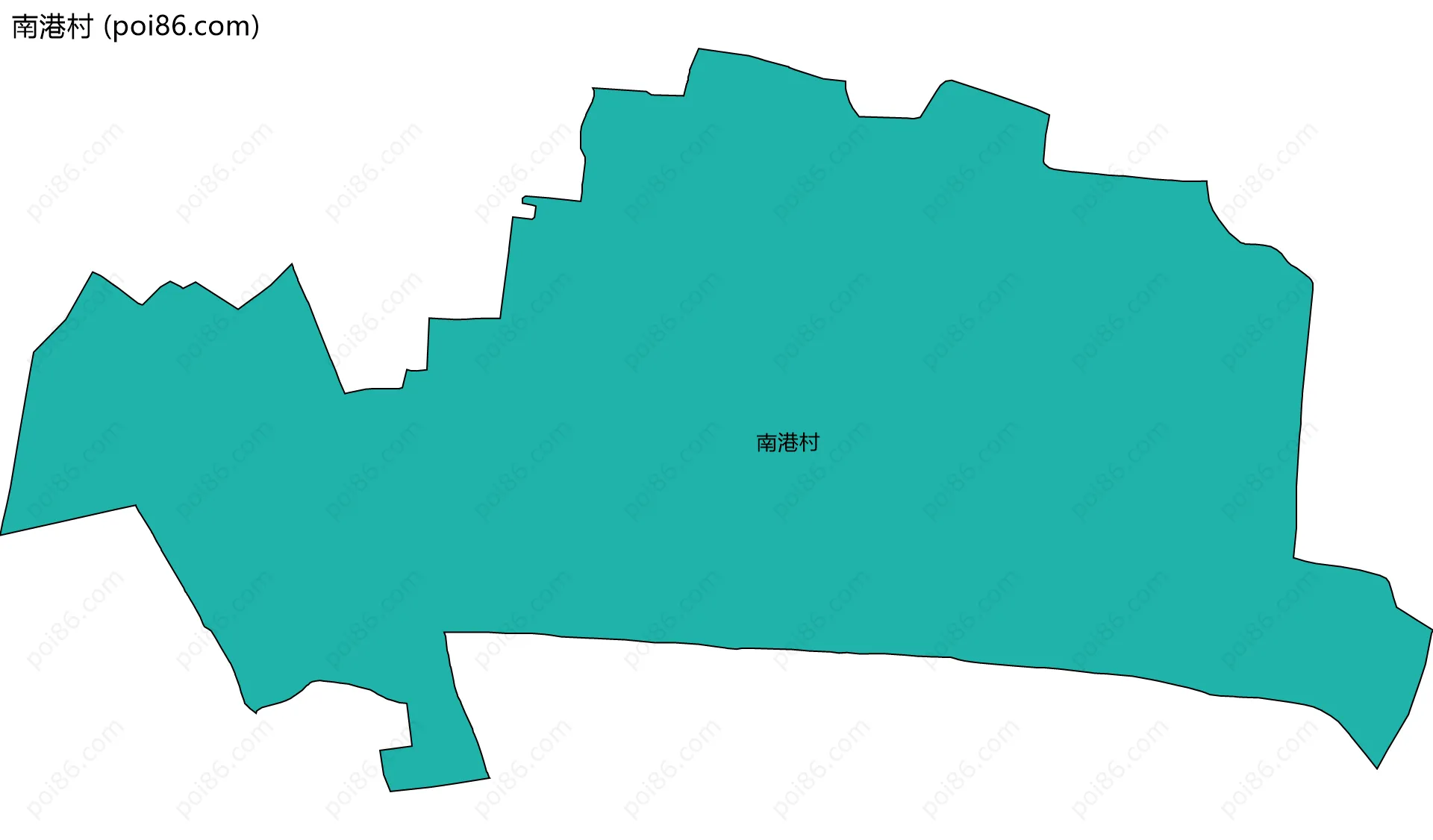 南港村边界地图