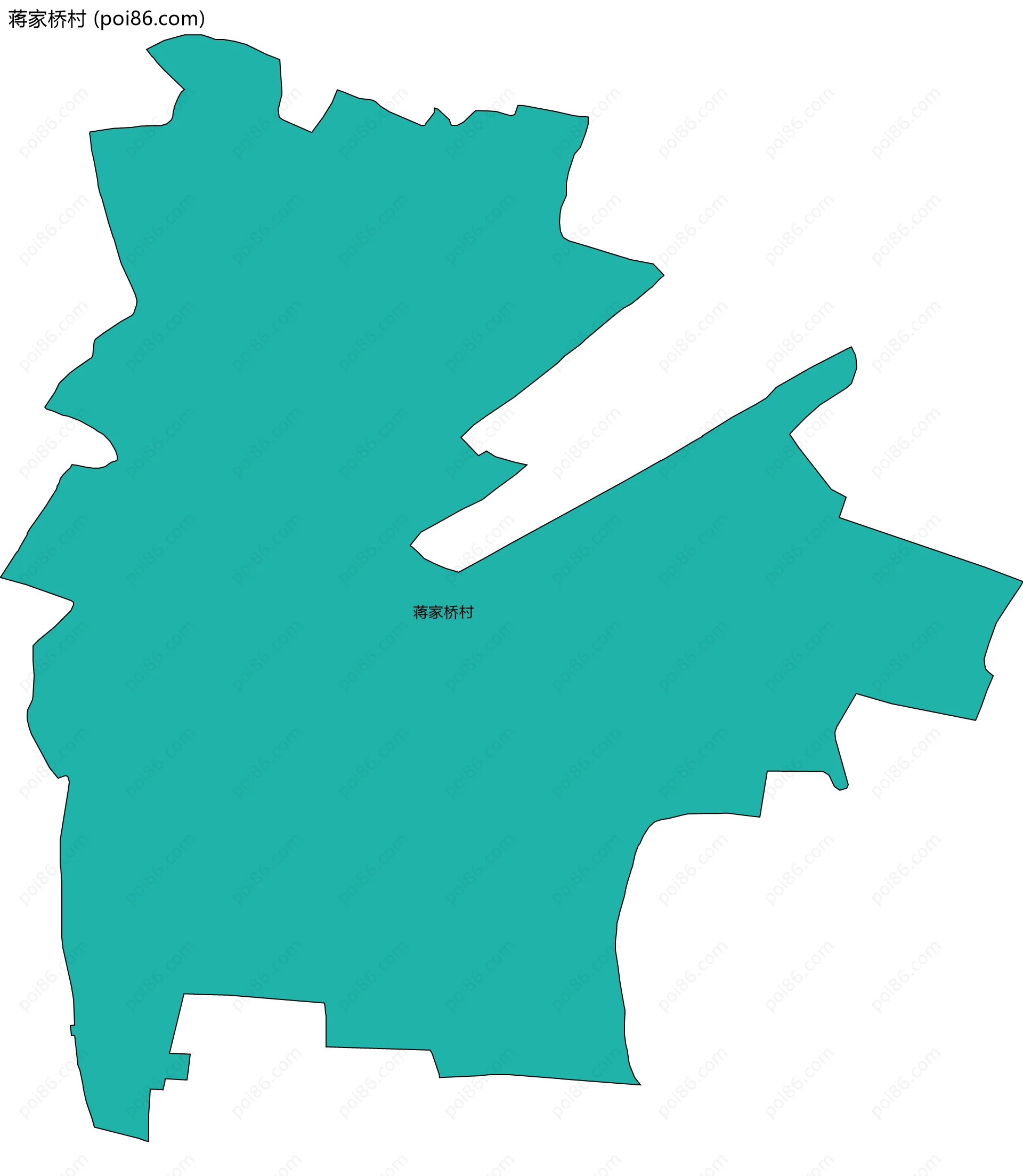 蒋家桥村边界地图