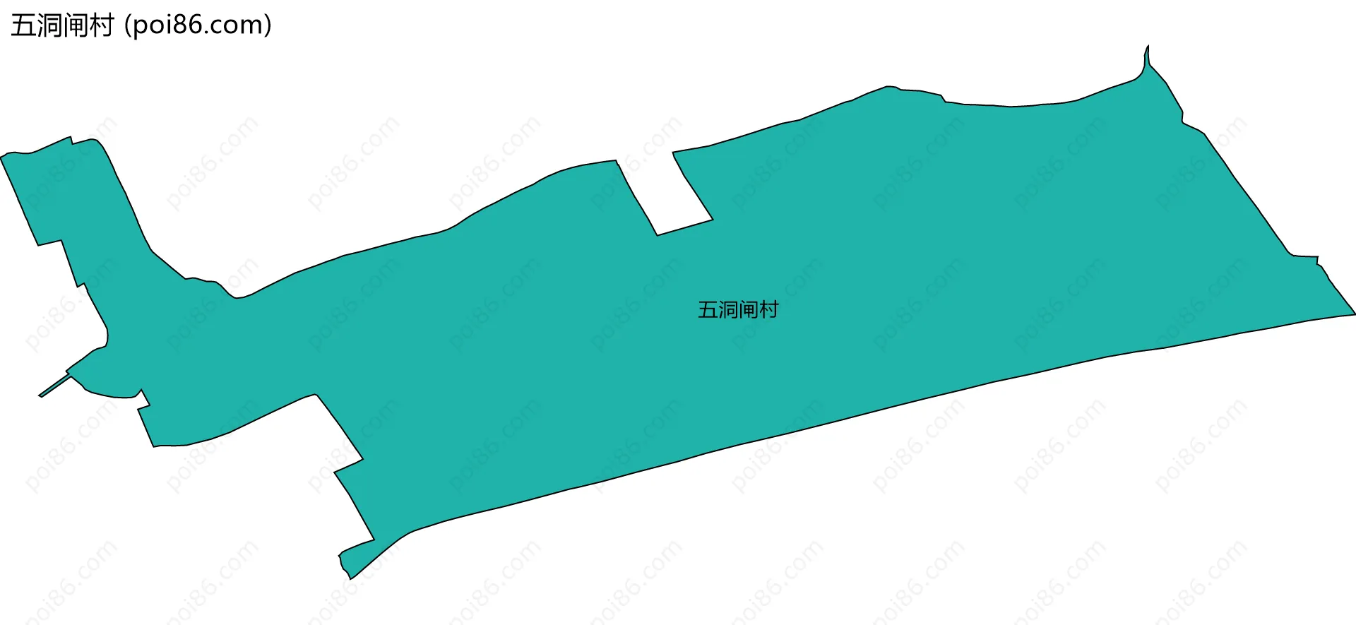 五洞闸村边界地图