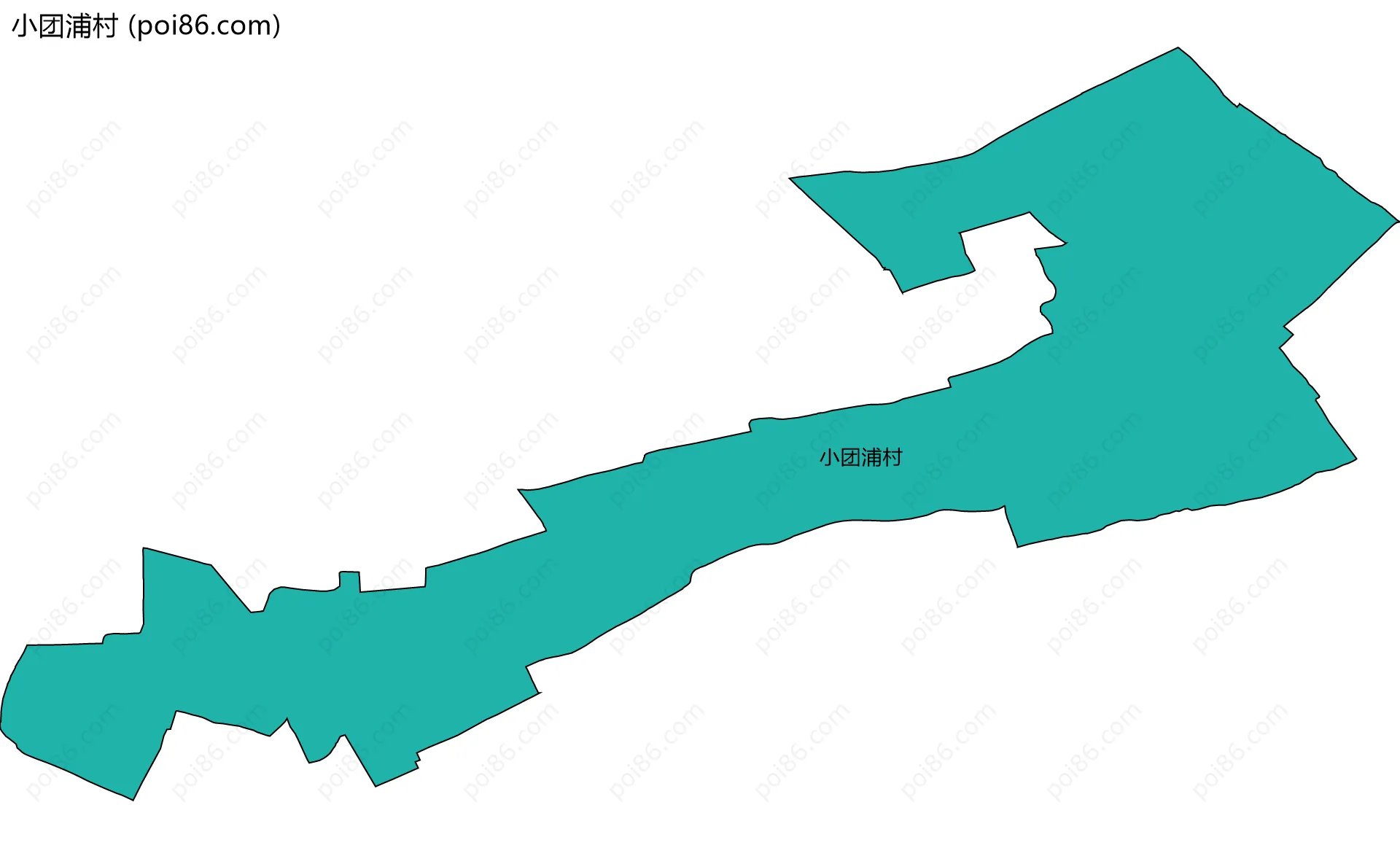 小团浦村边界地图