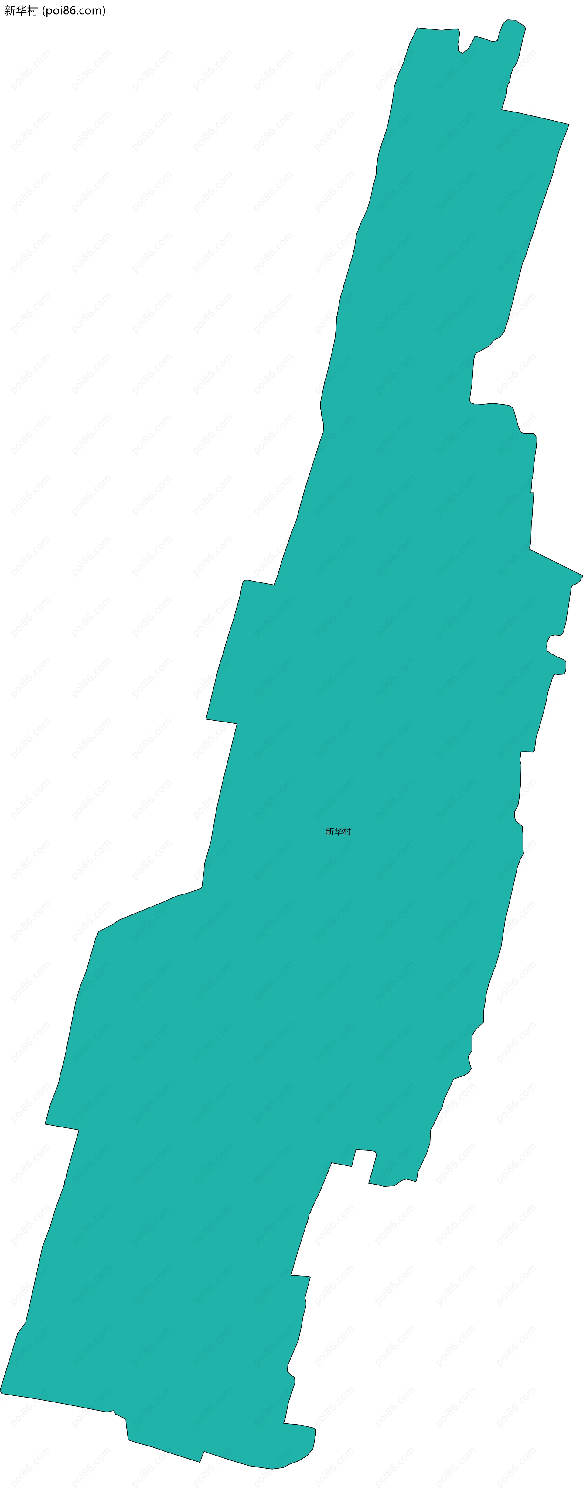 新华村边界地图