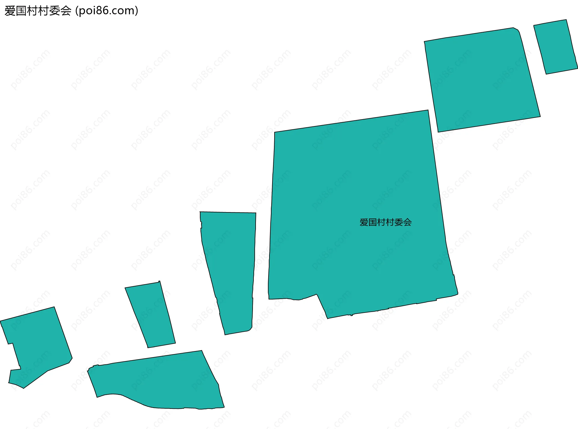 爱国村村委会边界地图