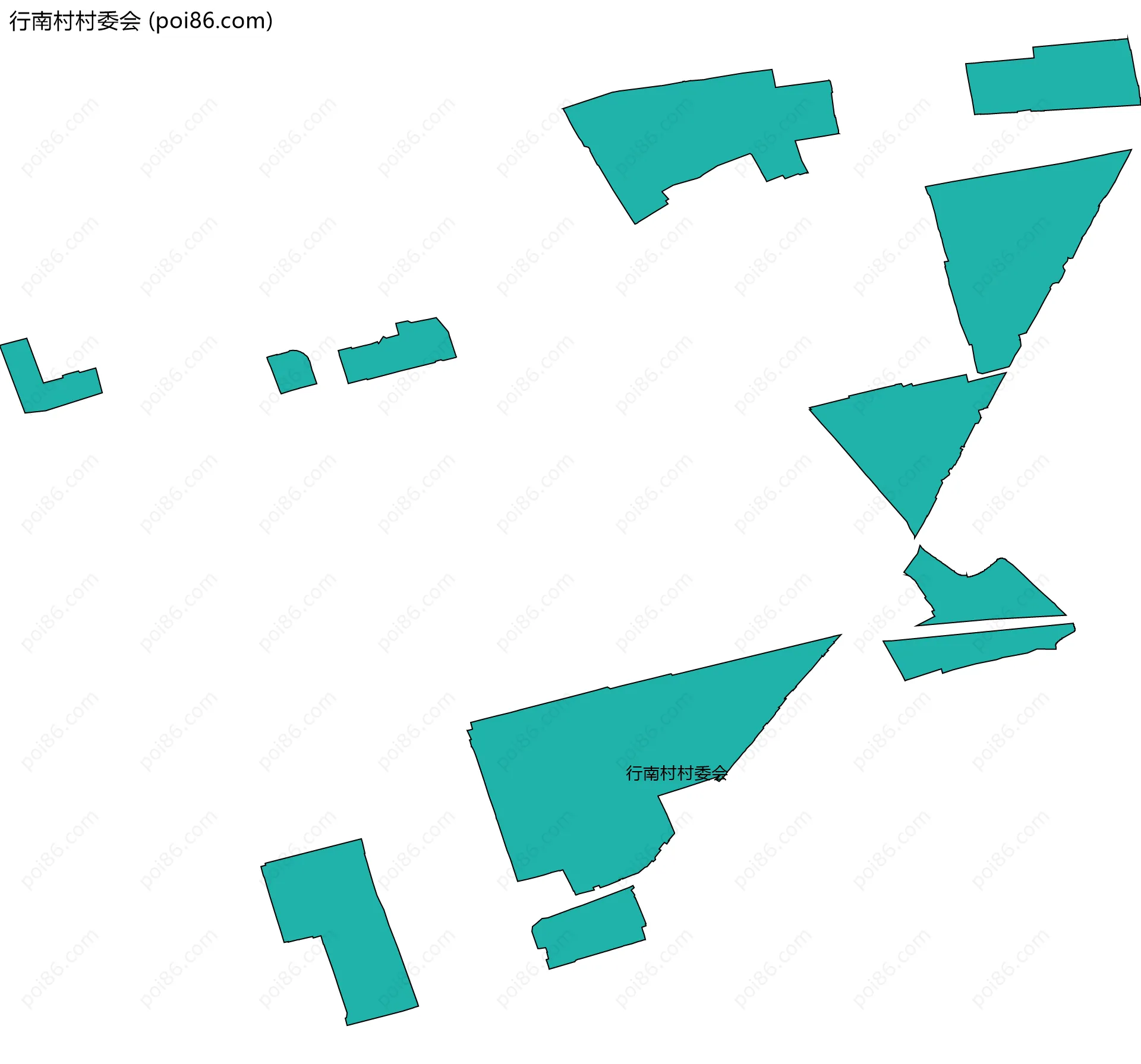 行南村村委会边界地图