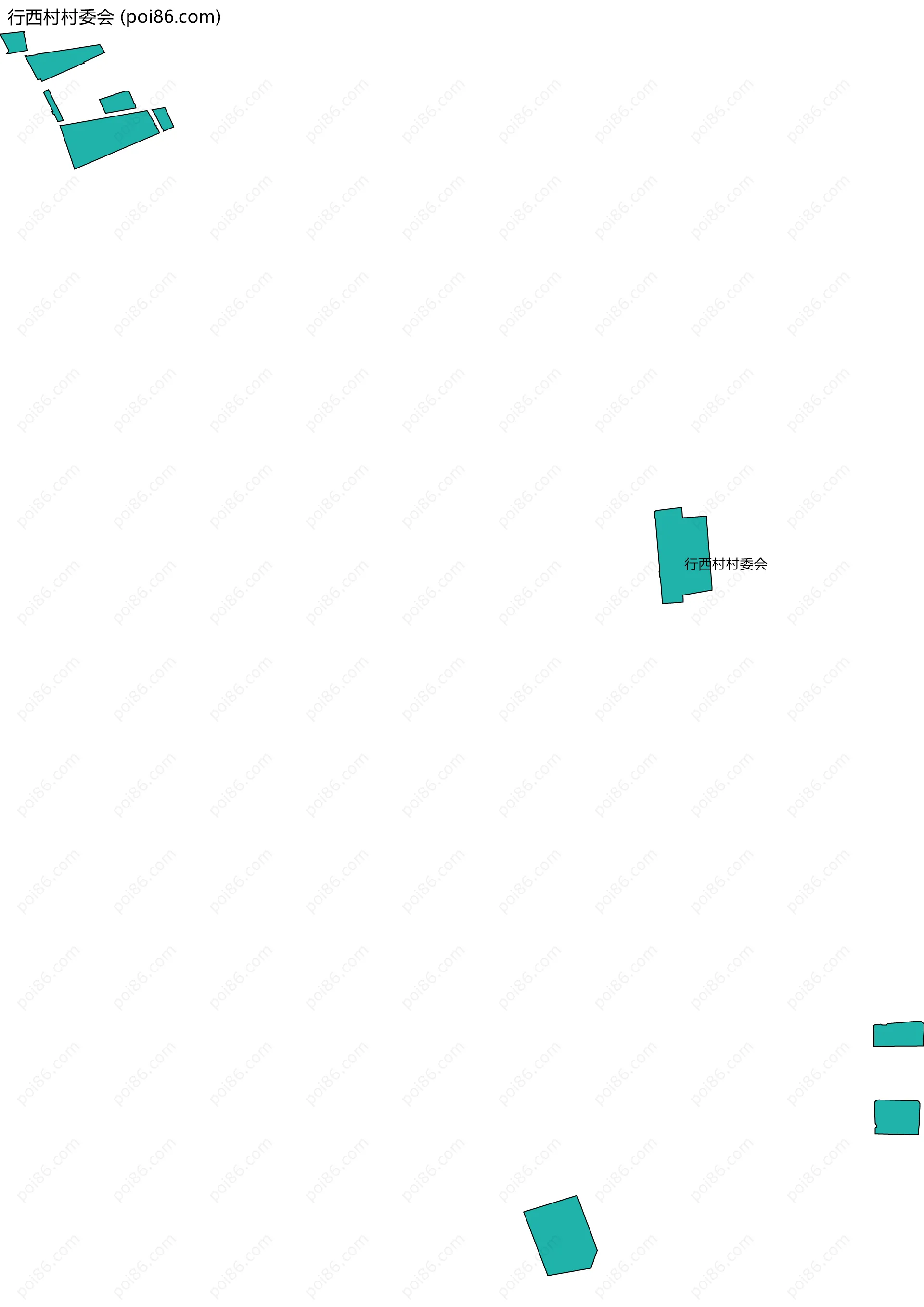 行西村村委会边界地图