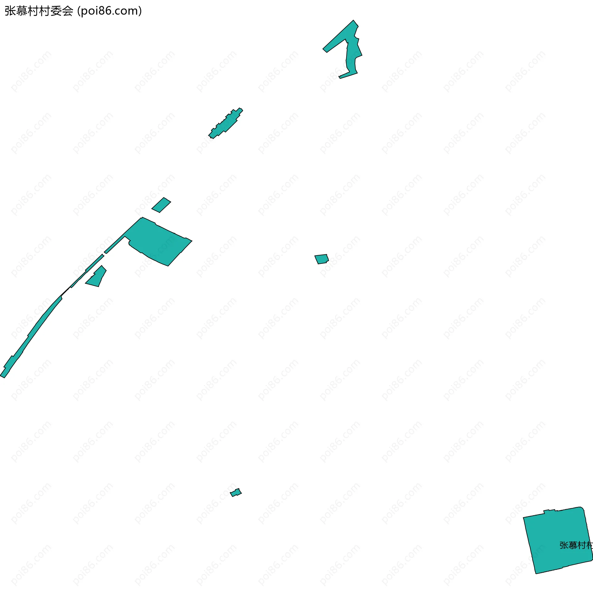 张慕村村委会边界地图