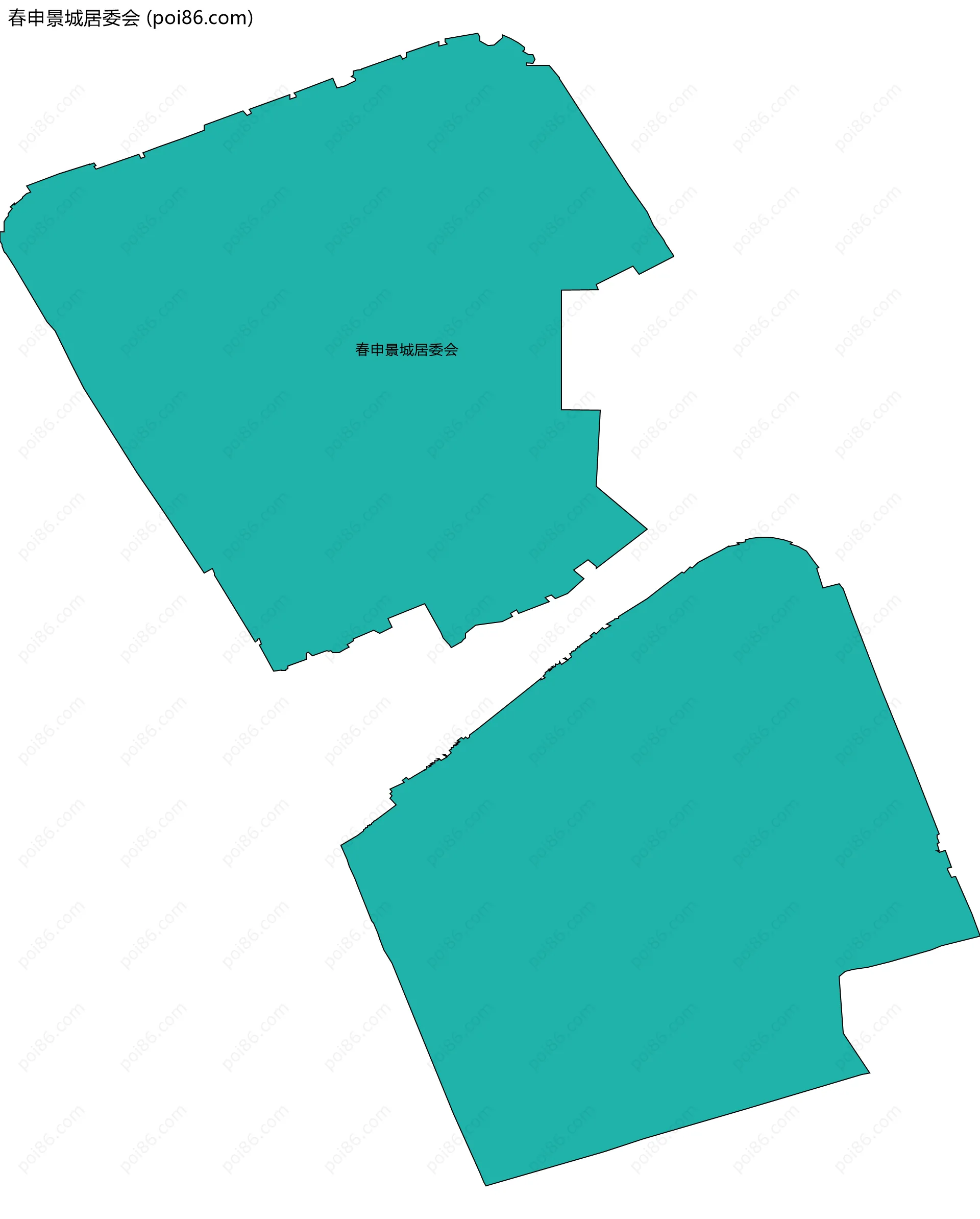 春申景城居委会边界地图