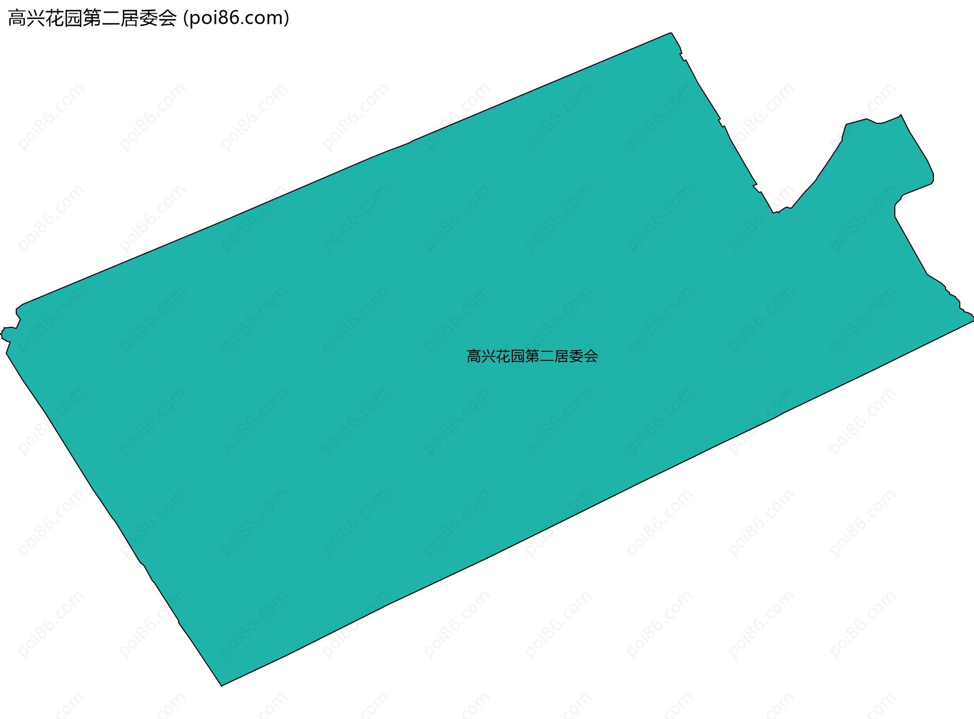 高兴花园第二居委会边界地图