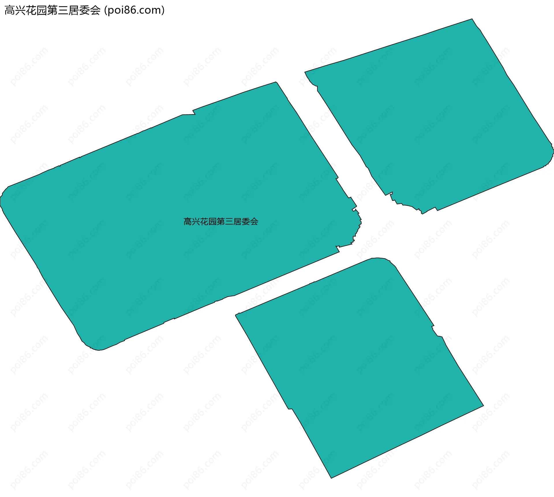 高兴花园第三居委会边界地图