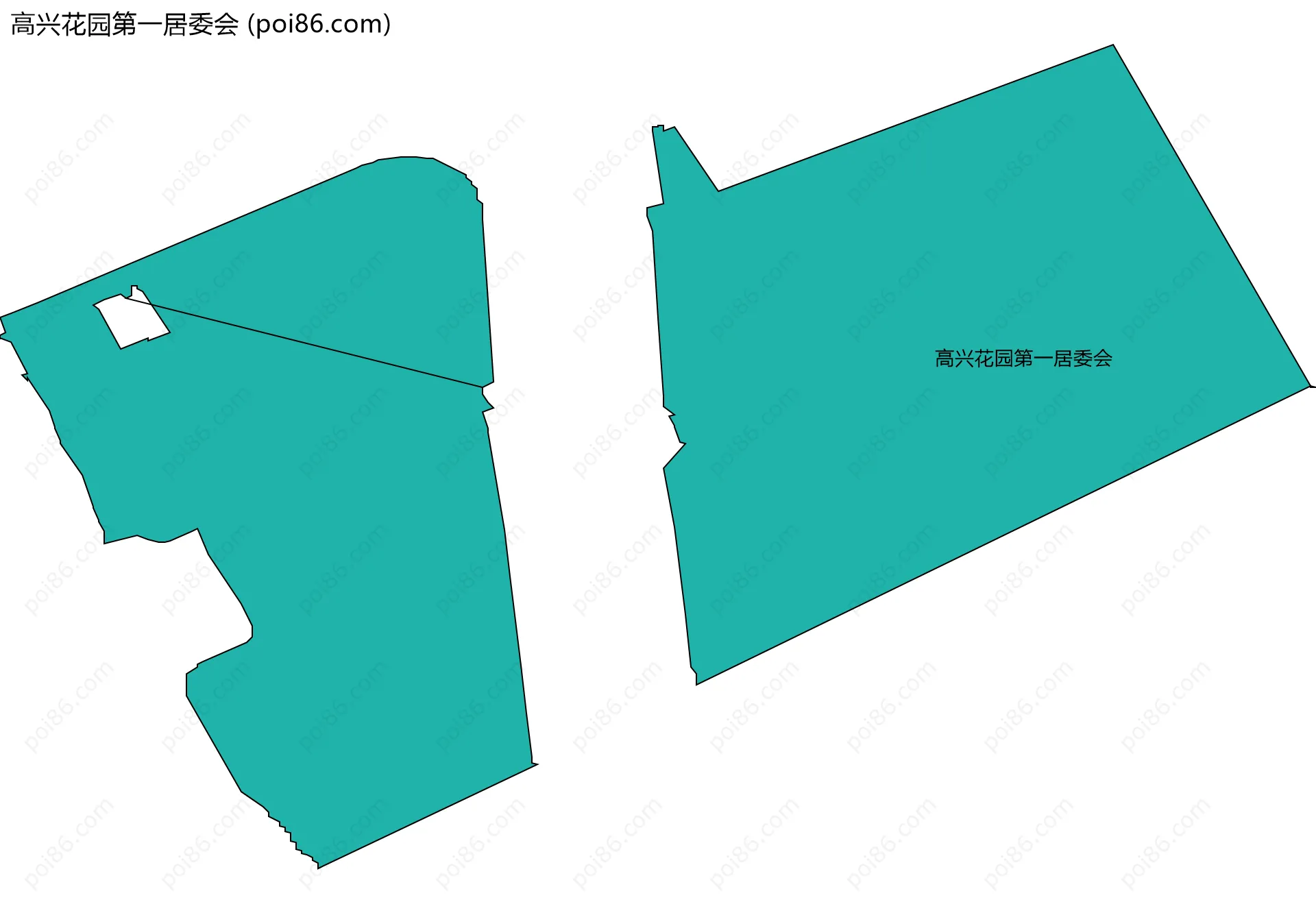 高兴花园第一居委会边界地图