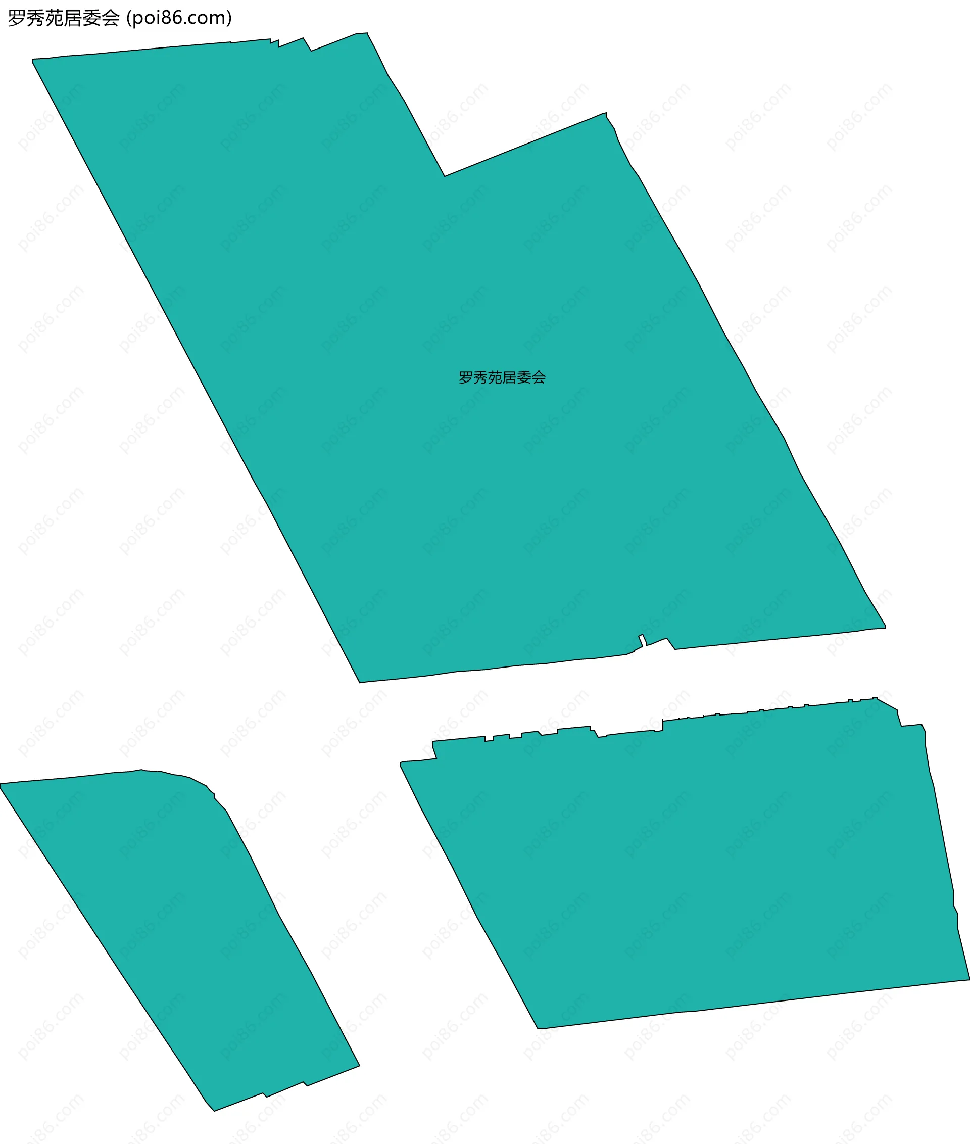 罗秀苑居委会边界地图