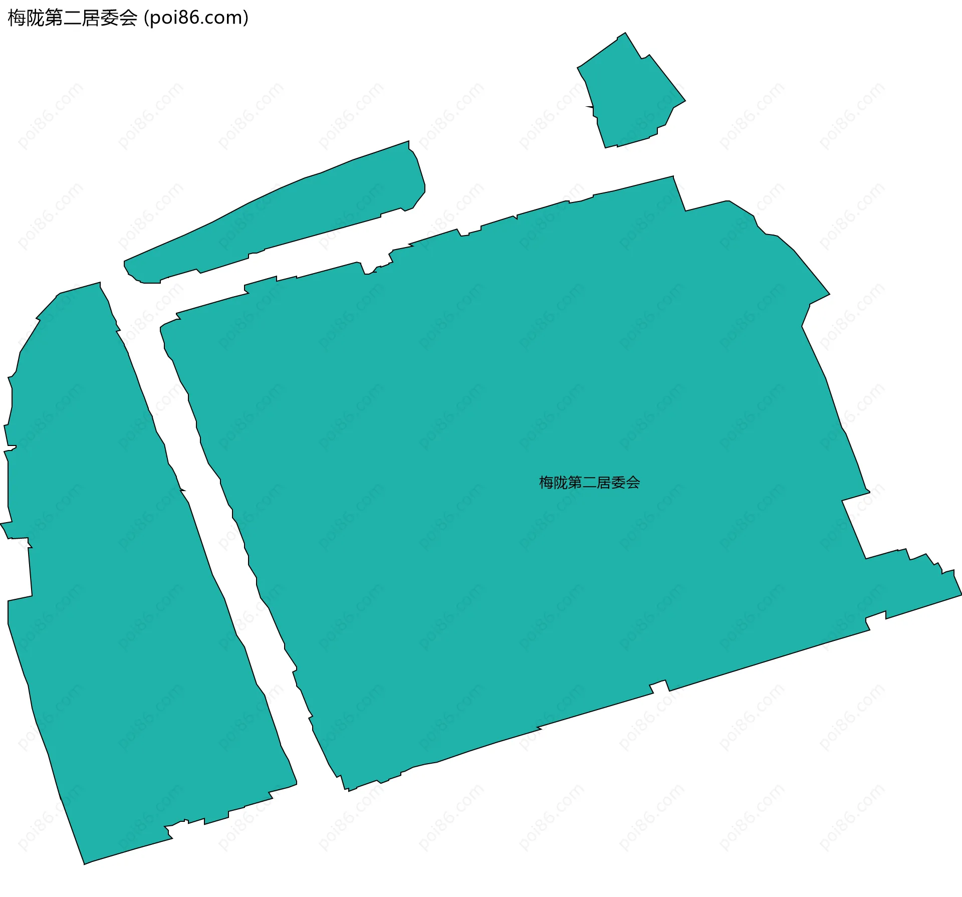 梅陇第二居委会边界地图