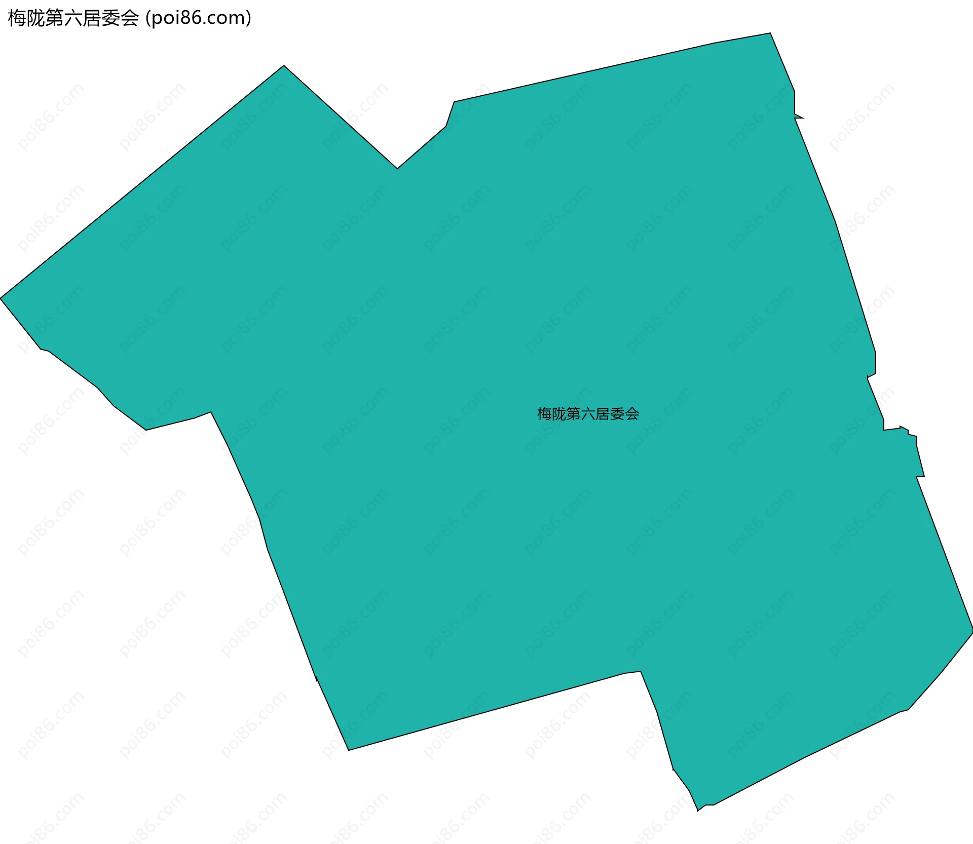 梅陇第六居委会边界地图