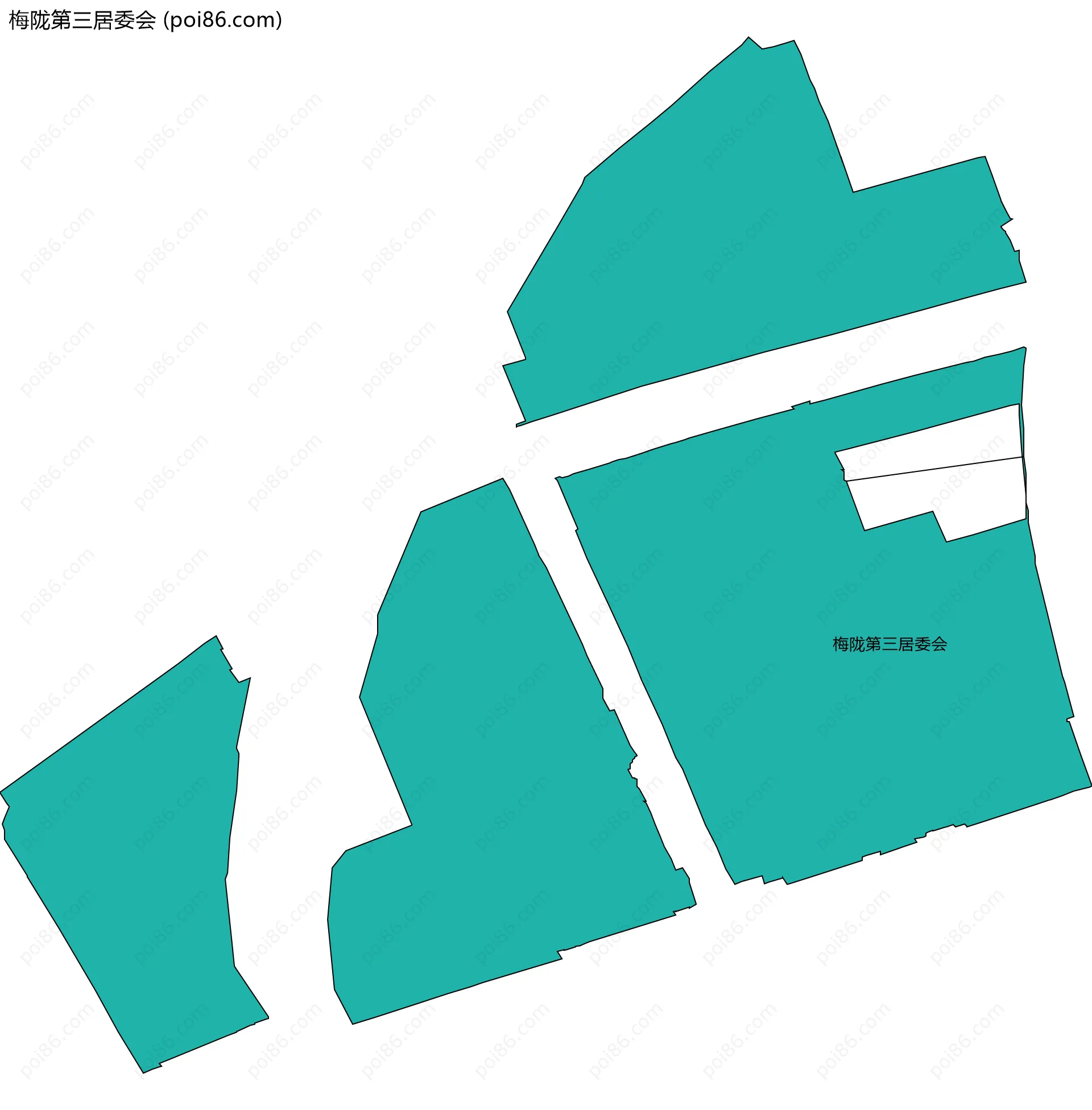 梅陇第三居委会边界地图